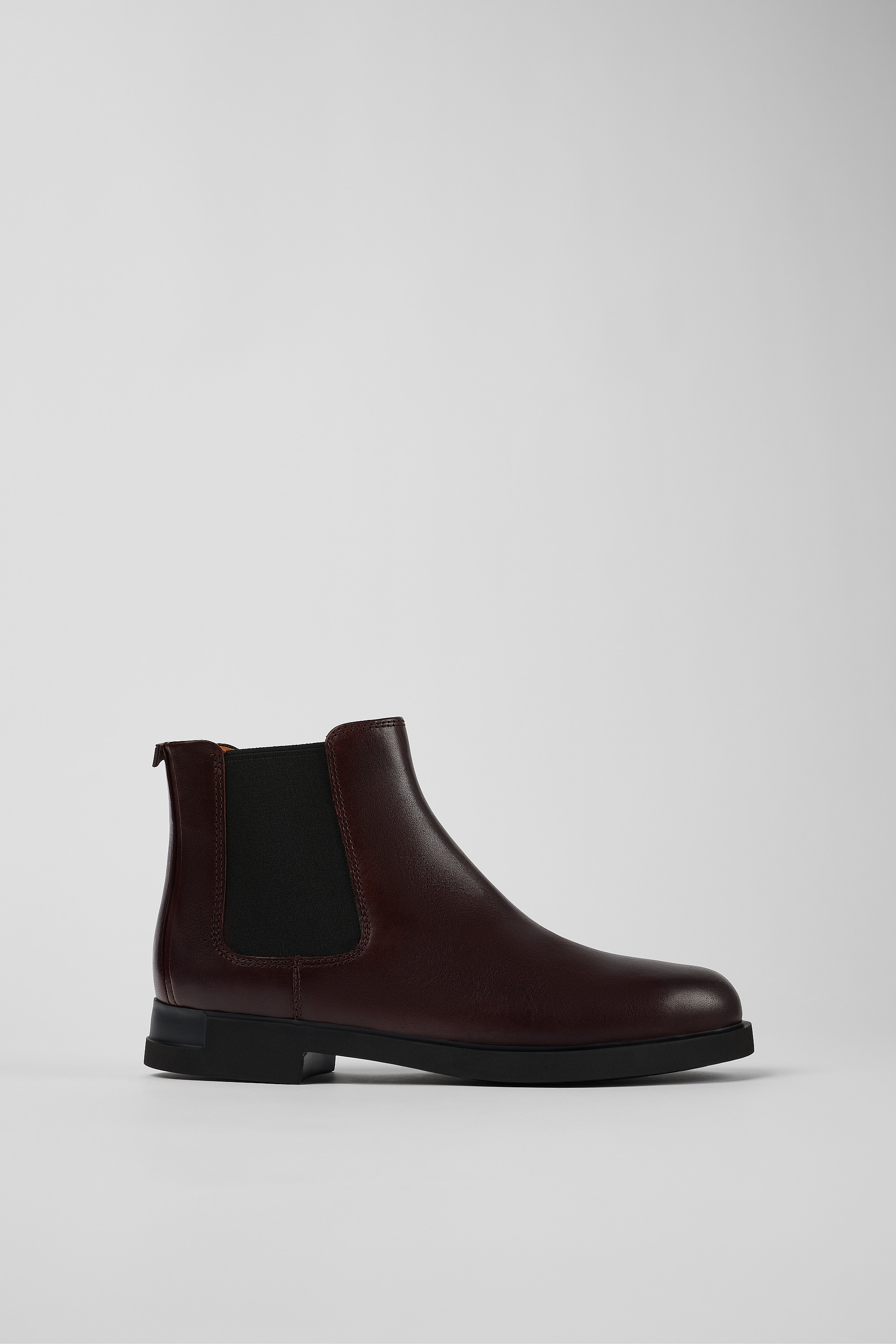 Iman - Burgundy leather Chelsea boots for women