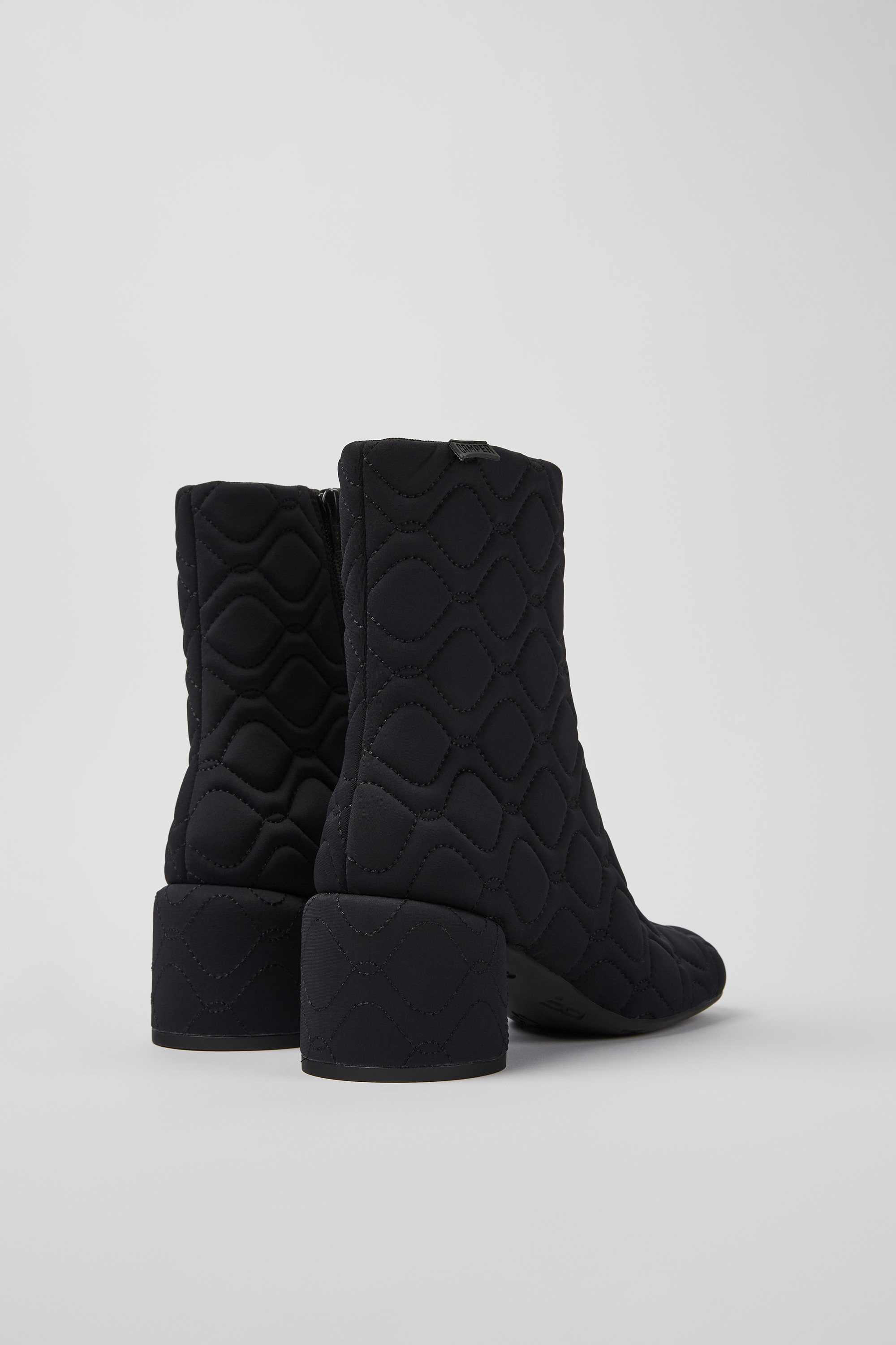 Niki - Black textile boots for women