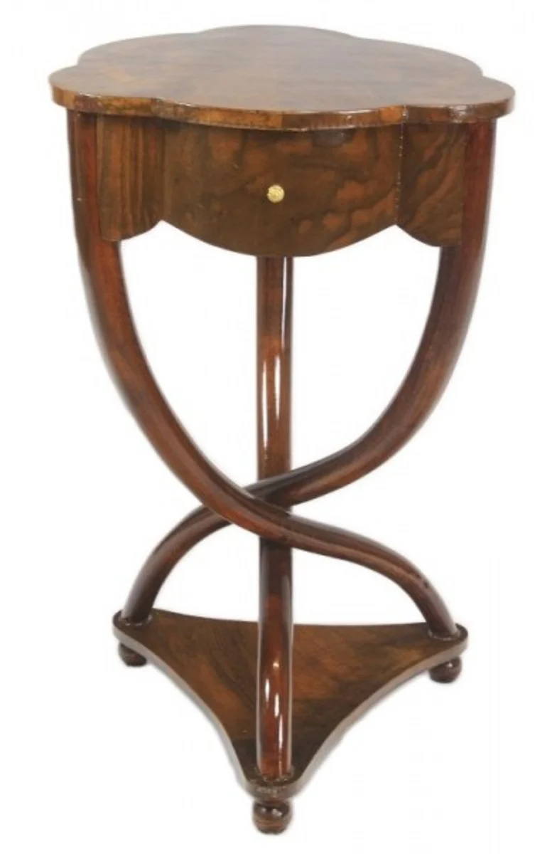 Casa Padrino Biedermeier chest of drawers Mahogany Brown - Handmade solid wood - bedside table bedside table