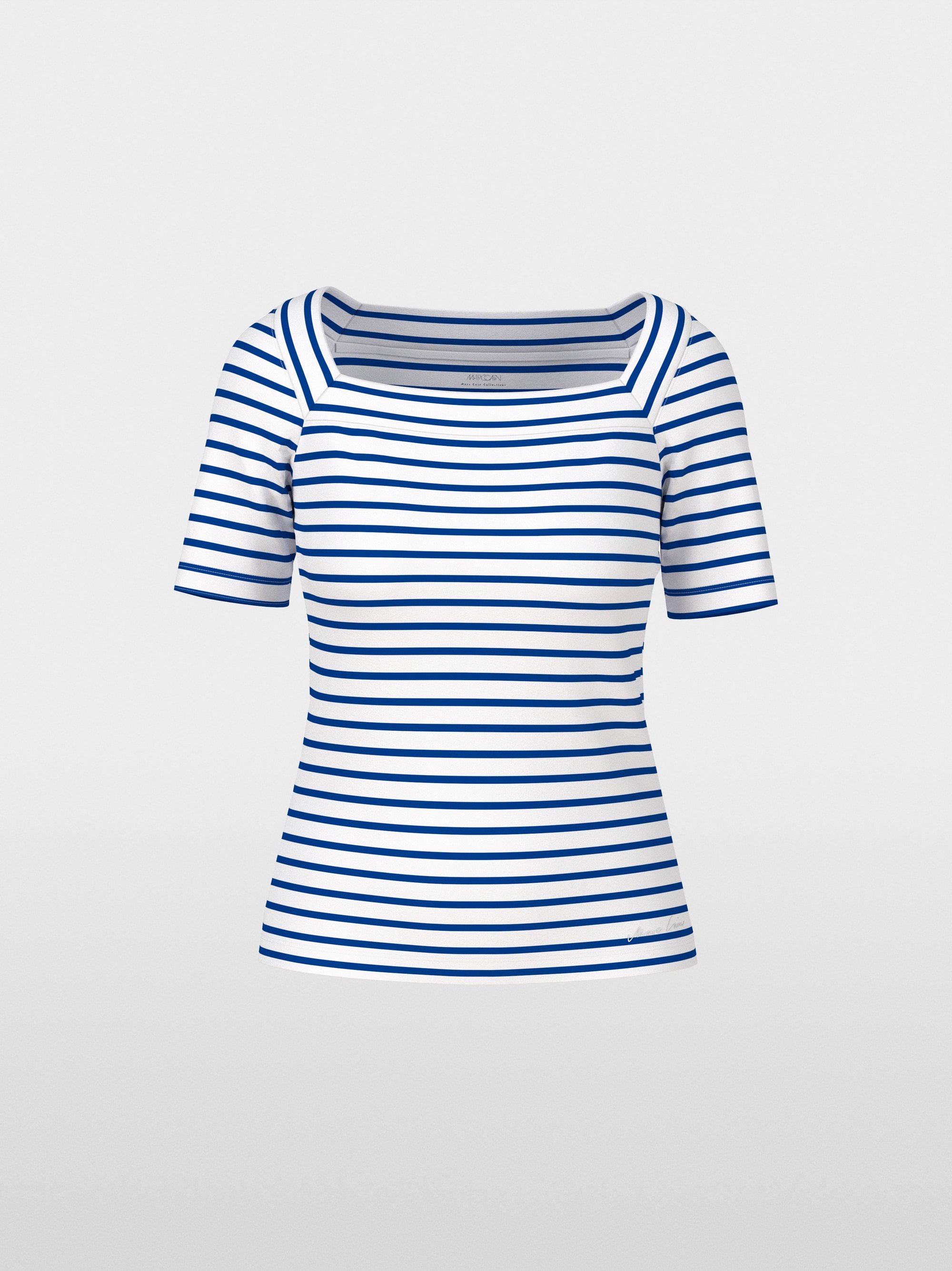 Marc-Cain Striped T-shirt with square neckline