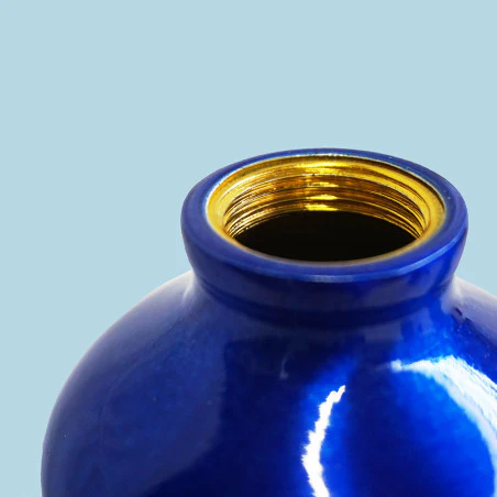 Hosa Aluminio Mosquetón 1 Litro funda neopreno azul - Botella cantimplora