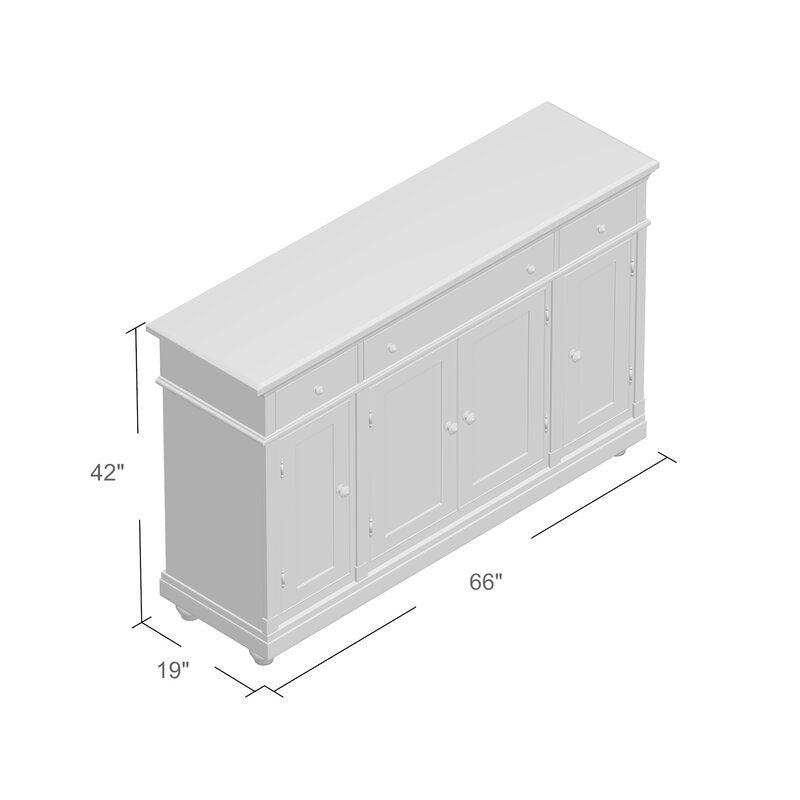 66'' Wide 3 Drawer Sideboard
