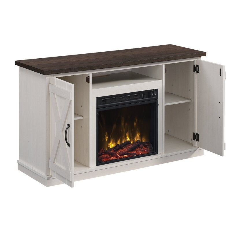 TV Stand for TVs up to 55 with Fireplace Included