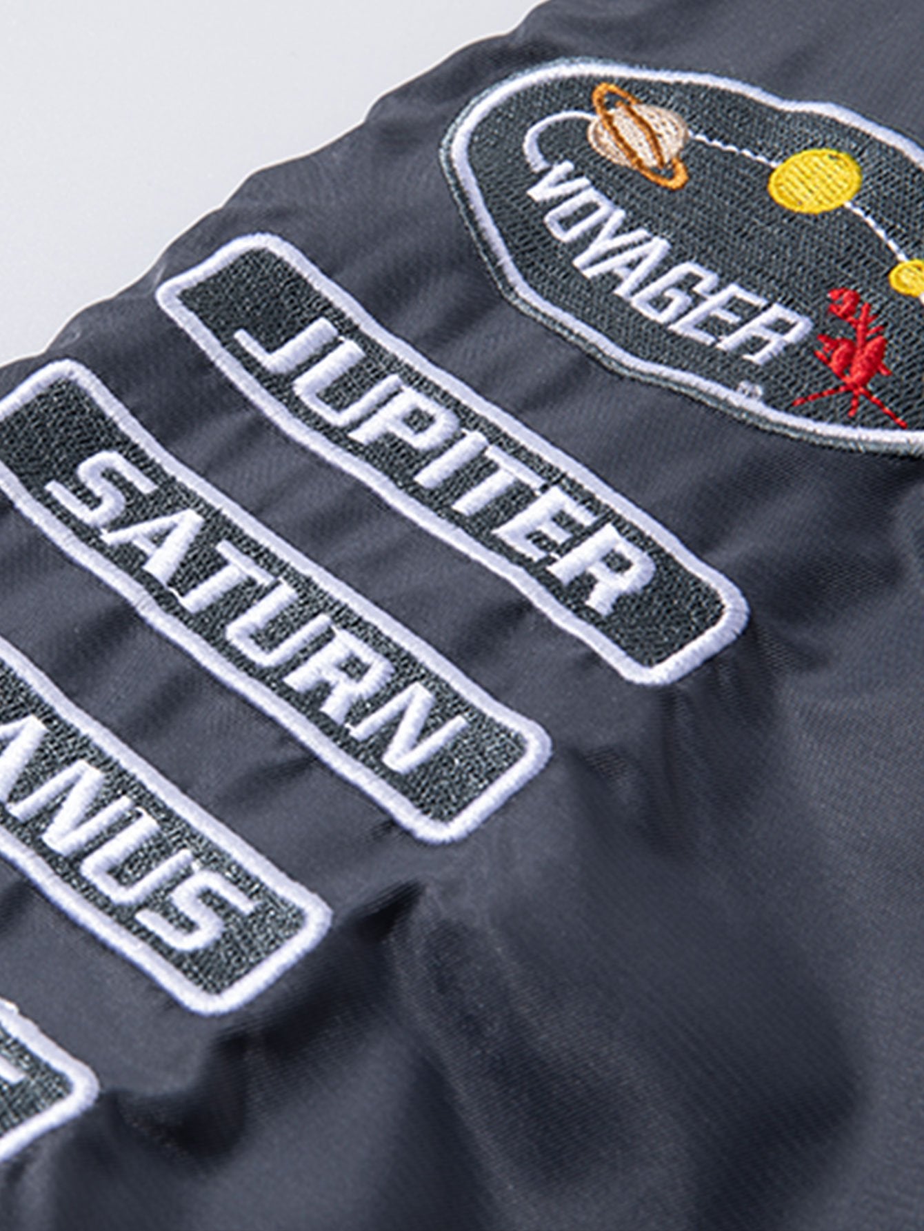 Reversible NASA Embroidered Patch Bomber Jacket