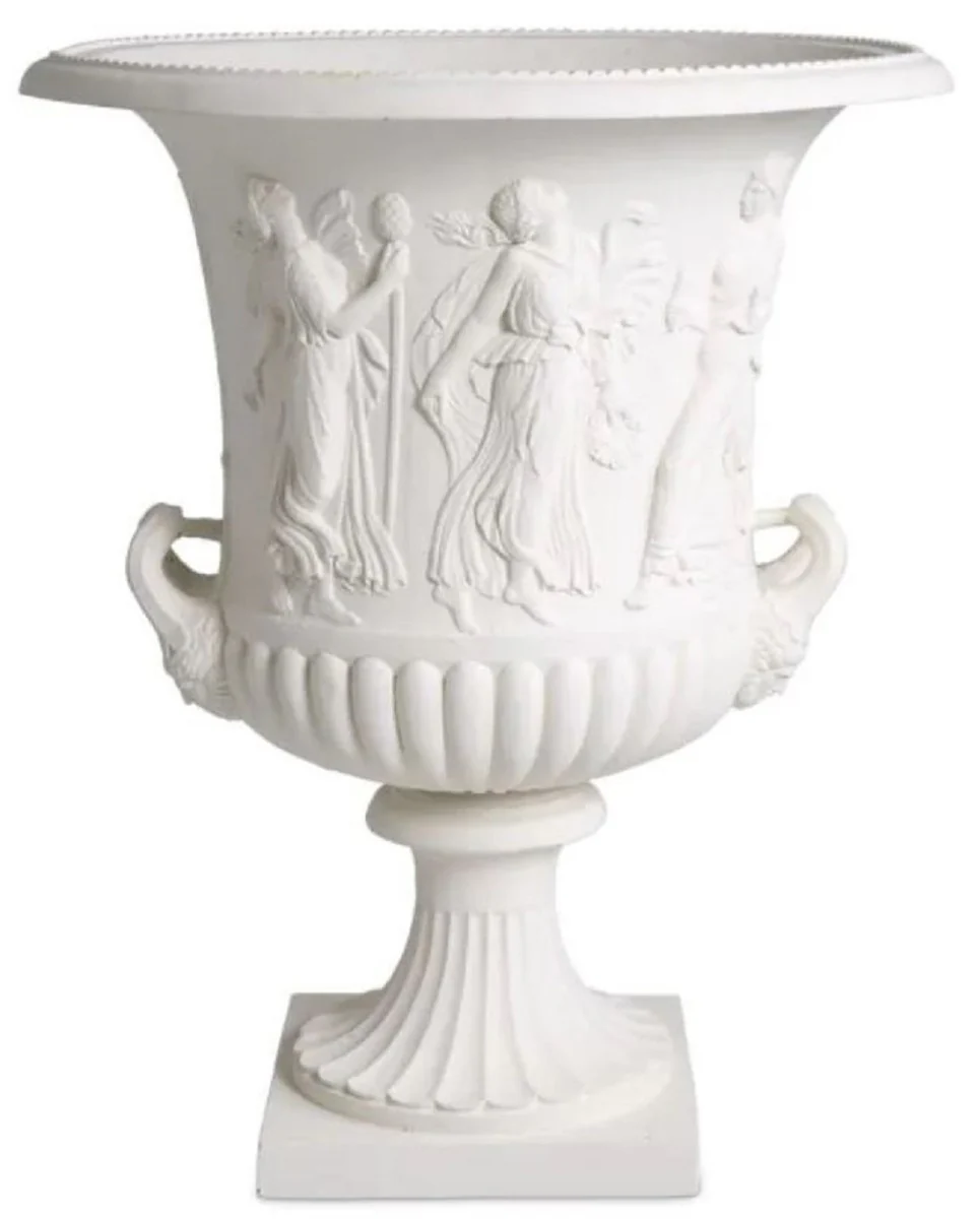 Casa Padrino maceta barroco de lujo blanco Ø 63 x A. 84 cm