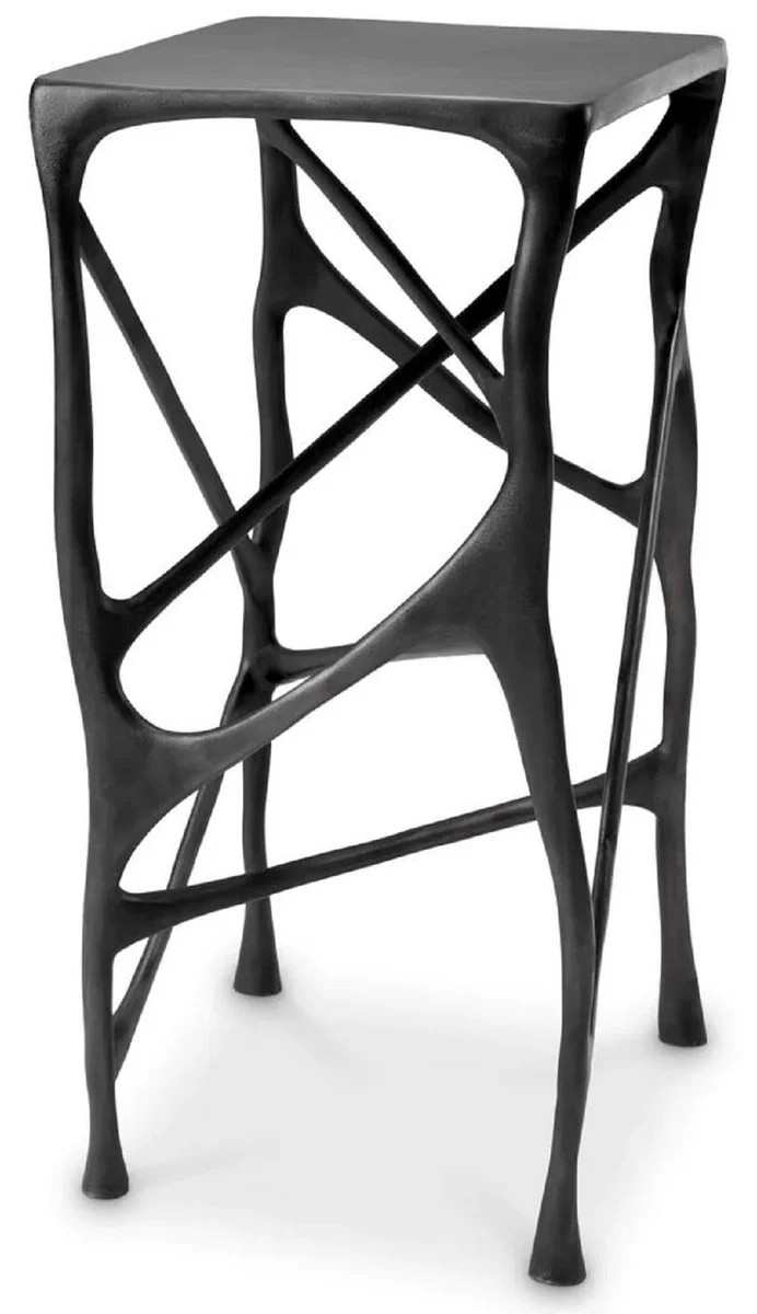 Casa Padrino columna decorativa de lujo 33,5 x 33,5 x A. 69,5 cm - Columna cuadrada de aluminio - Columna planta - Columna decorativa salón - Columna decorativa hotel - Muebles de lujo