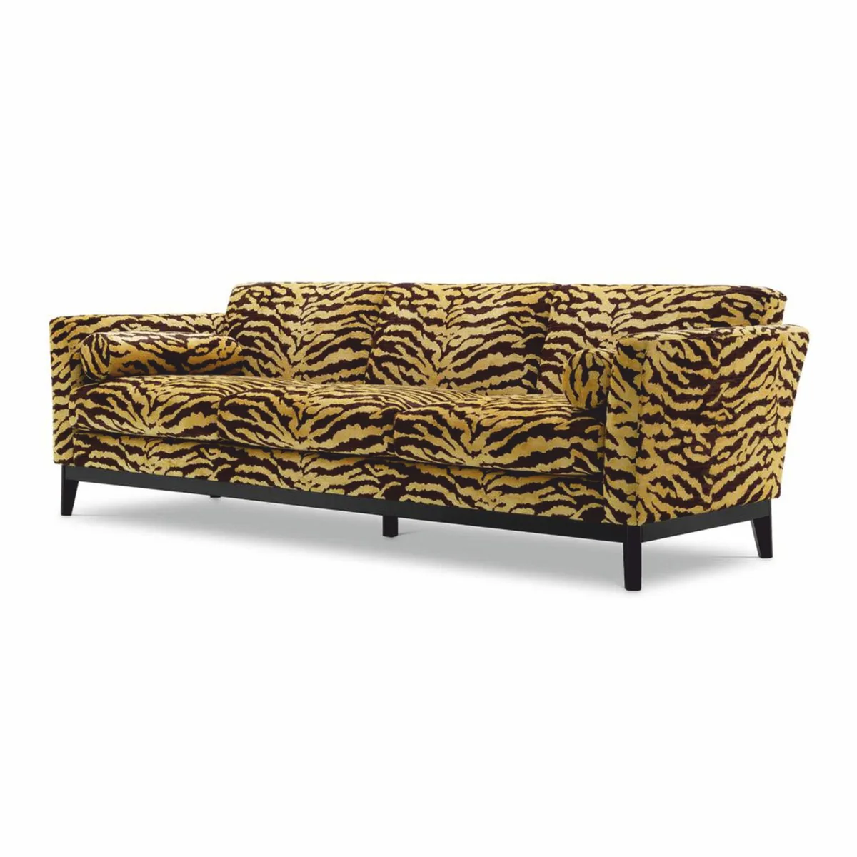 Casa Padrino sof¨¢ de lujo con patr¨®n de tigre amarillo / marr¨®n / negro 239 cm - Muebles de sal¨®n y hotel