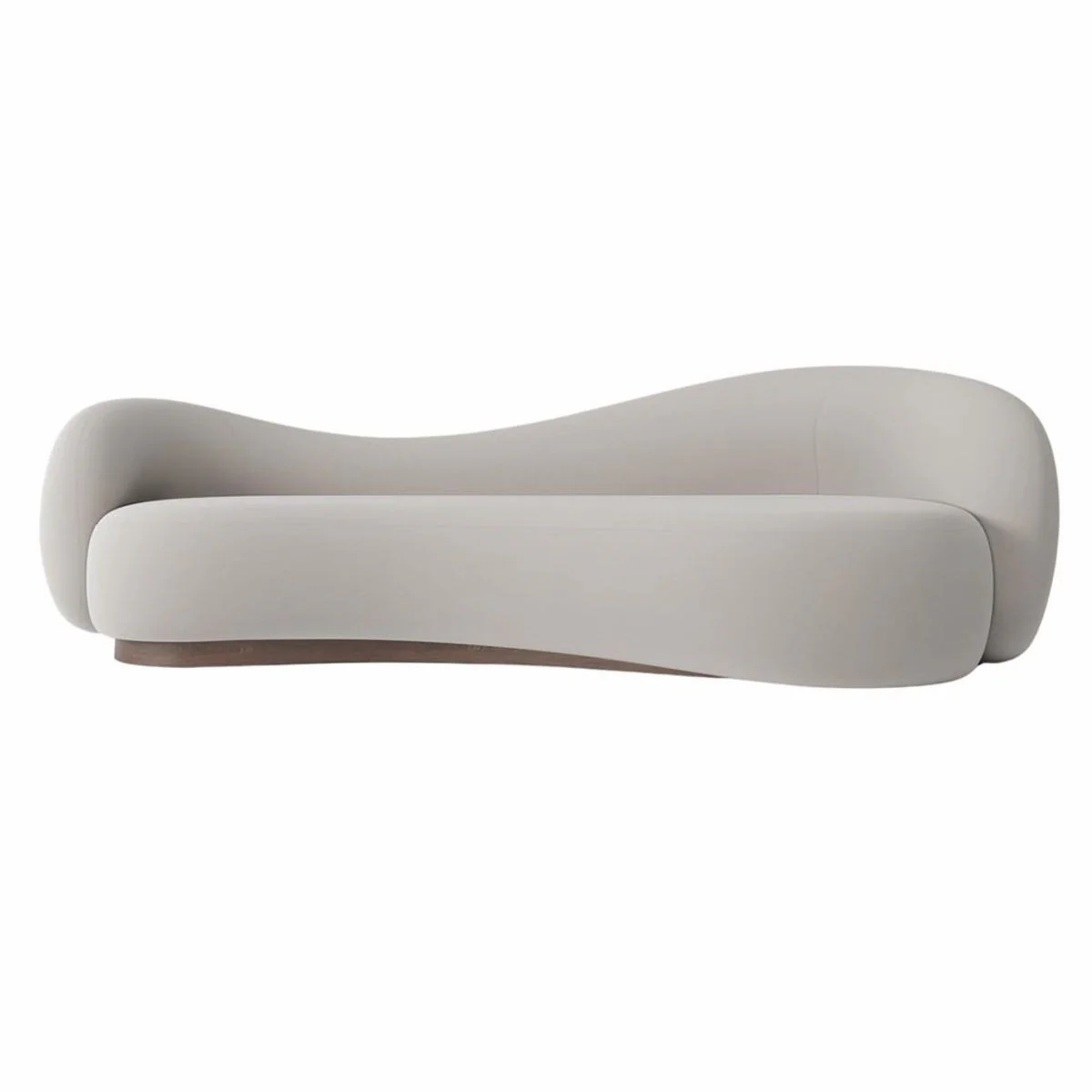 Casa Padrino sof¨¢ de terciopelo de lujo gris / marr¨®n 280 cm - Muebles de sal¨®n y hotel