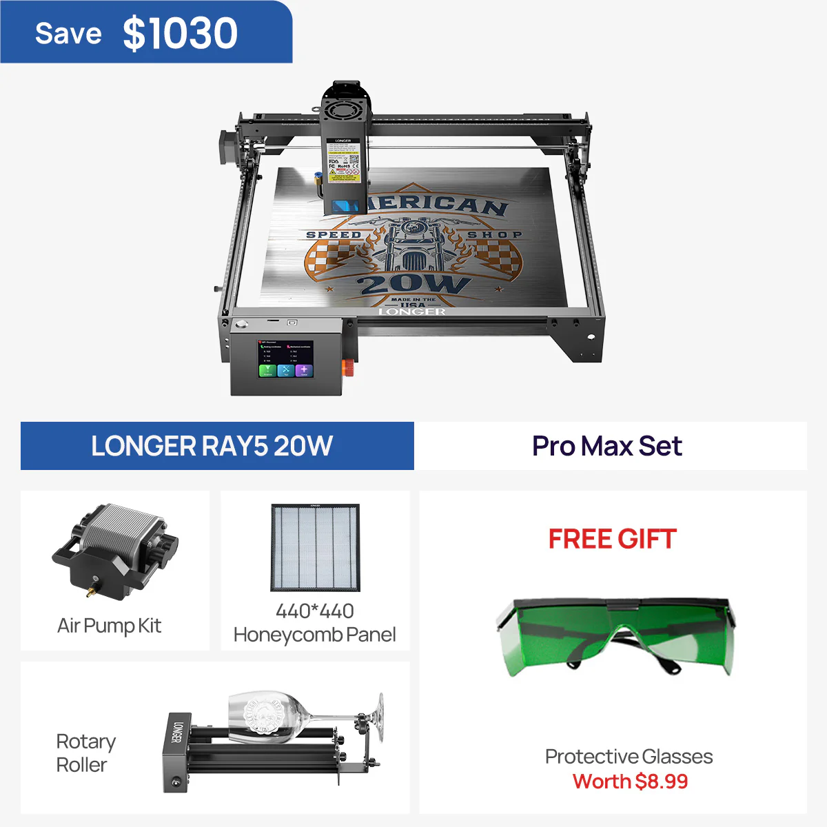 Longer RAY5 10W/20W Laser Engraver