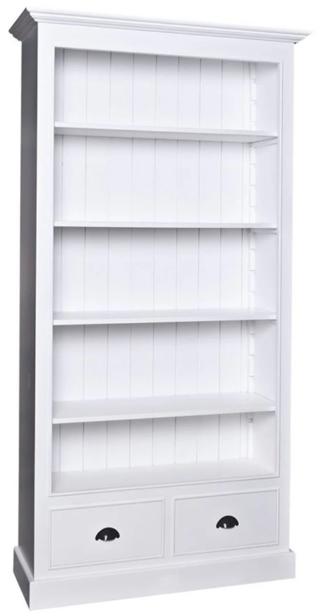 Casa Padrino country house style bookcase white 109 x 39 x H. 210 cm - Living Room Furniture in Country House Style