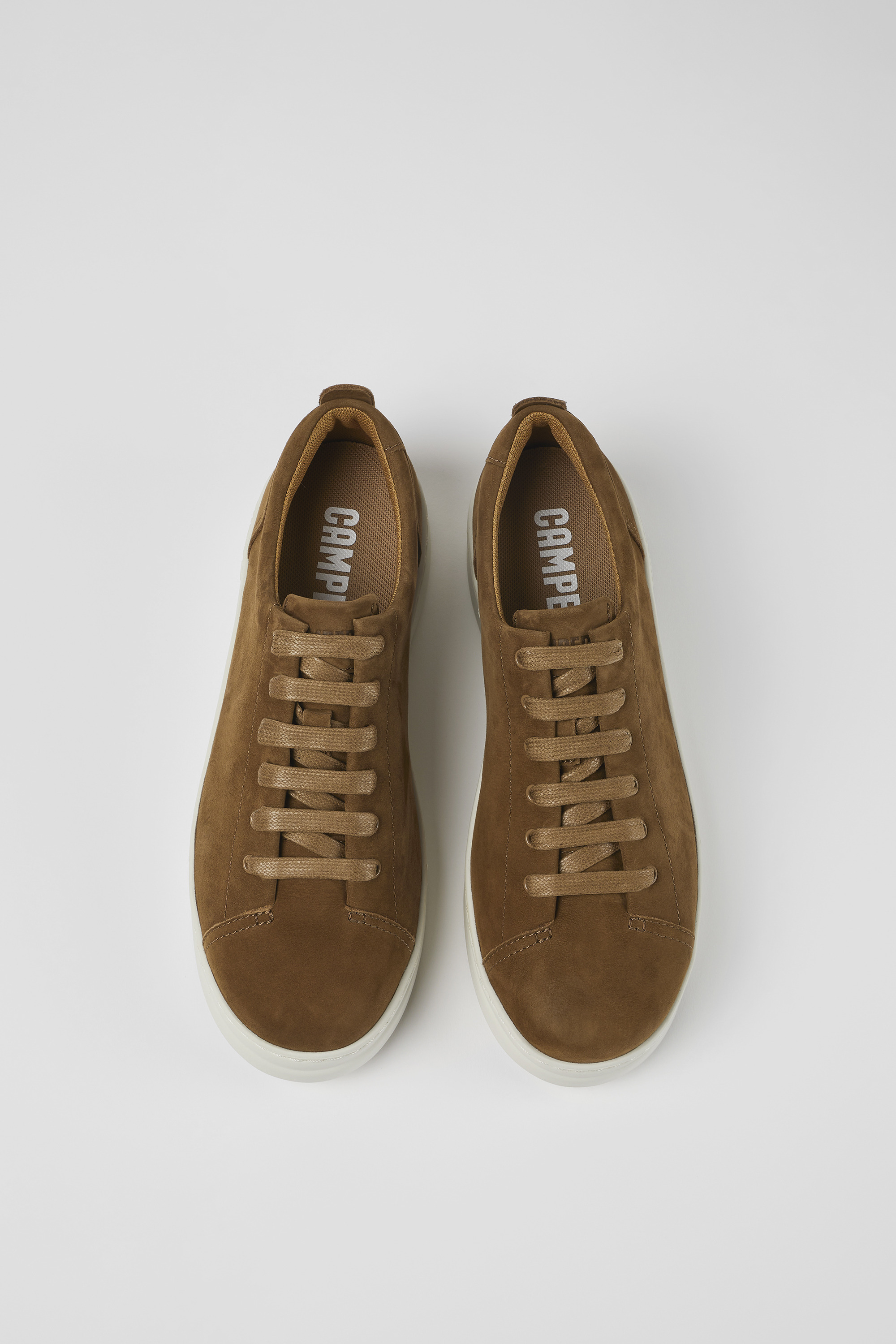 Runner Up - Brown nubuck sneakers for women