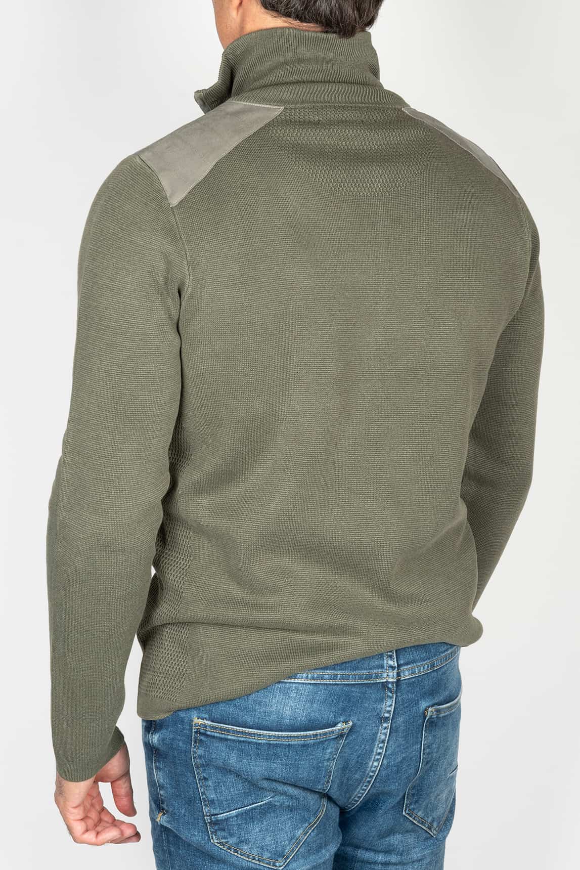 Rivera-spain Jersey Keeling verde kaki media cremallera