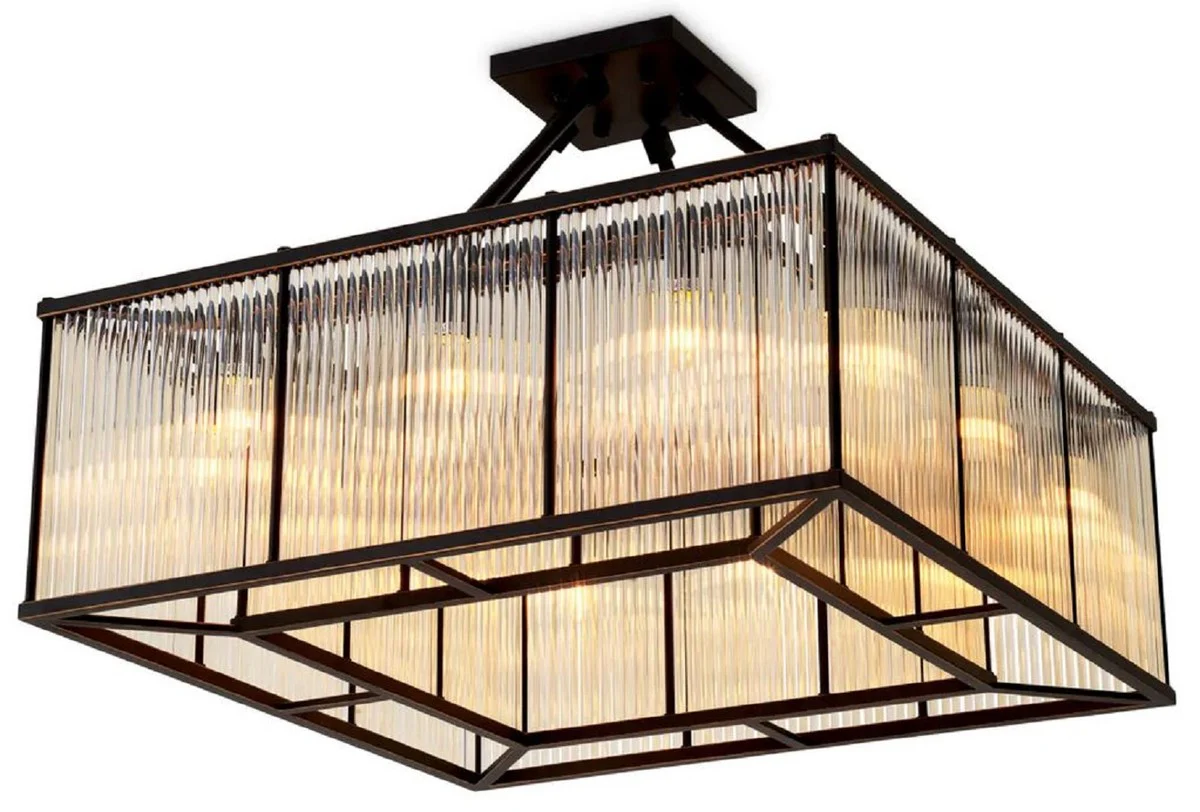 Casa Padrino l¨¢mpara de techo de sal¨®n de lujo bronce 80 cm