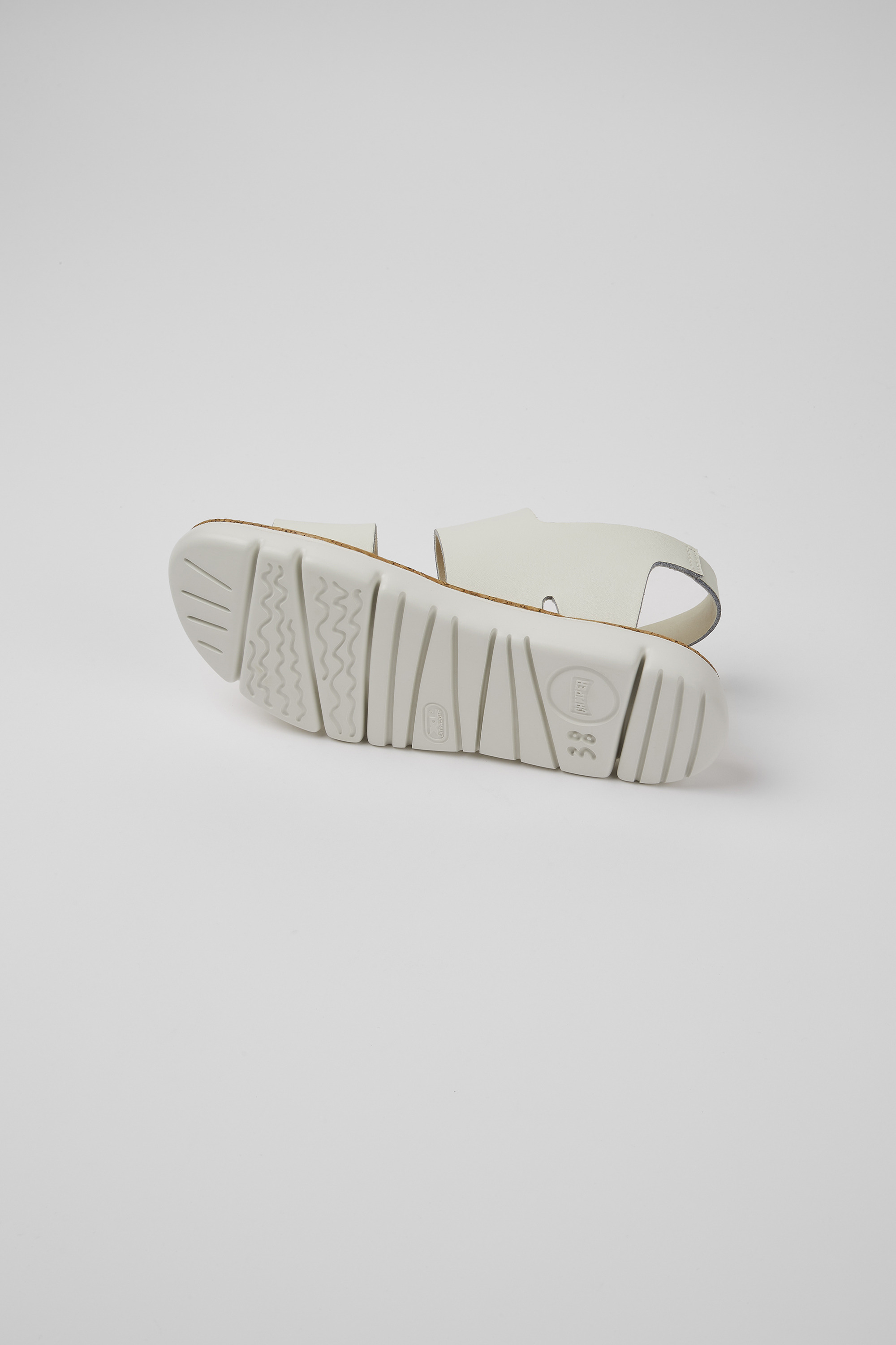 Oruga - White leather sandals for women