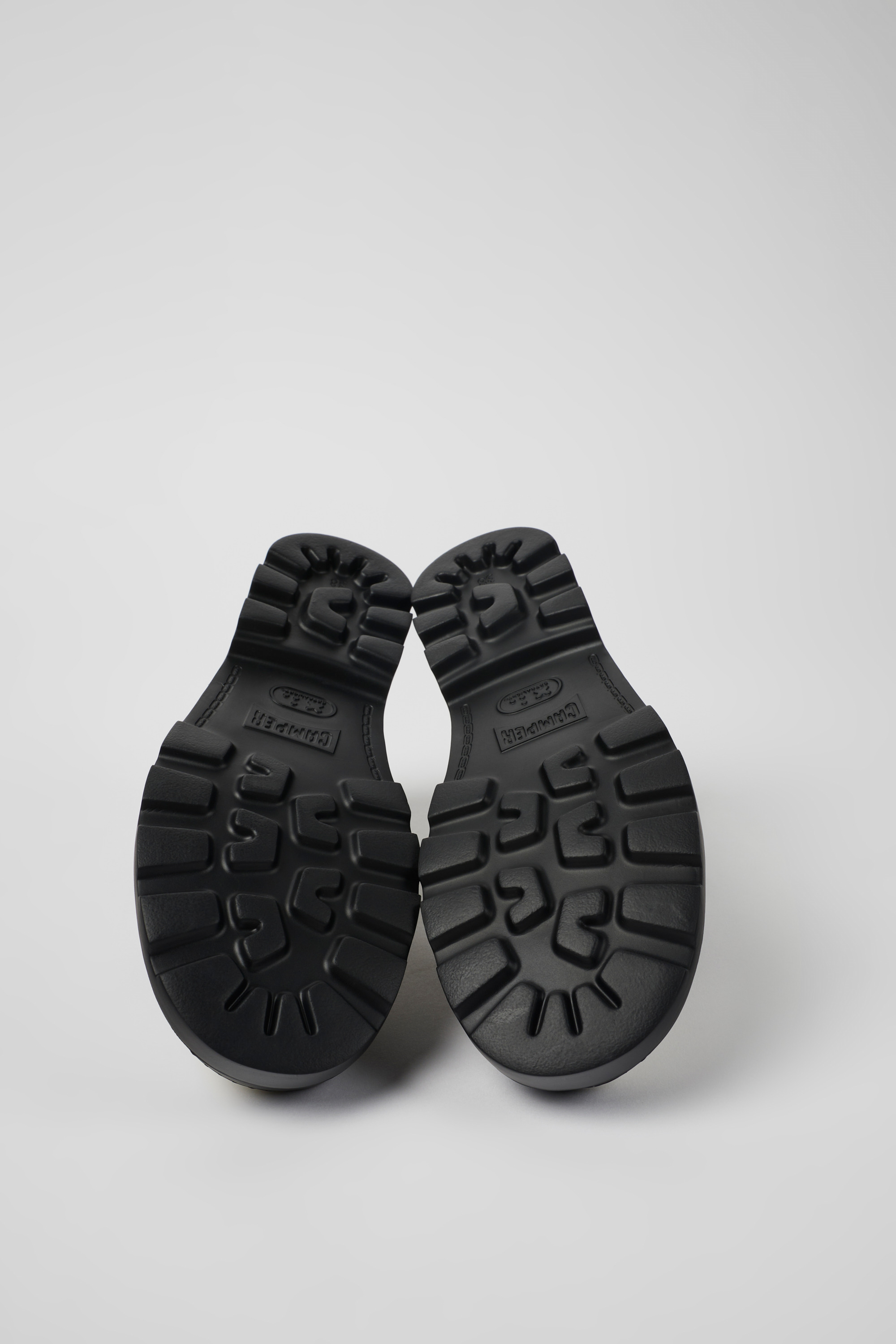 Brutus - Gray leather Mary Jane flats for women