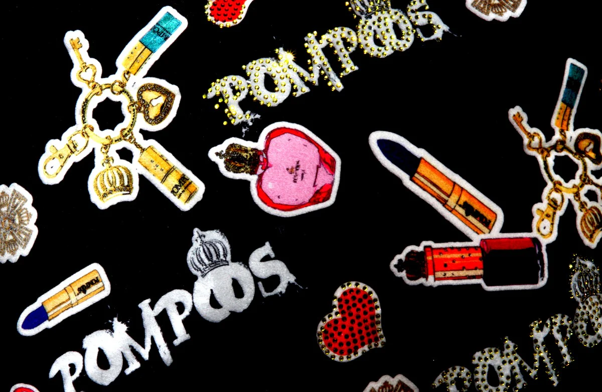 Harald Gl??ckler Designer Cushion Pomp??s de Casa Padrino Pintalabios con diamantes de imitaci¨®n - Art Collection -