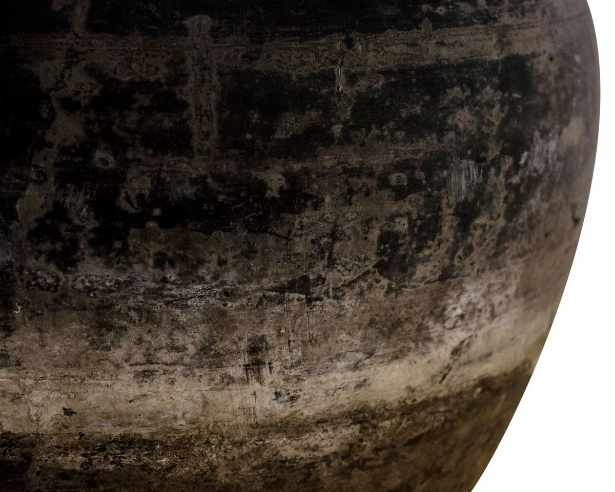 Casa Padrino lámpara de mesa de terracota de lujo gris / naranja Ø 60 x H. 72 cm - Muebles de Lujo