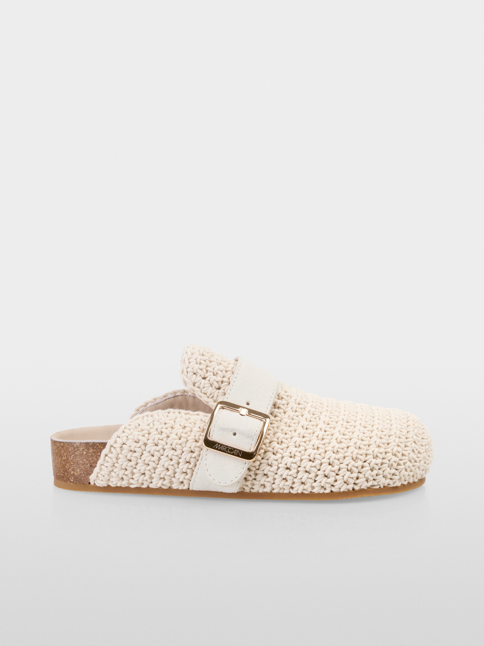 Marc-Cain Chunky slippers with crochet effect