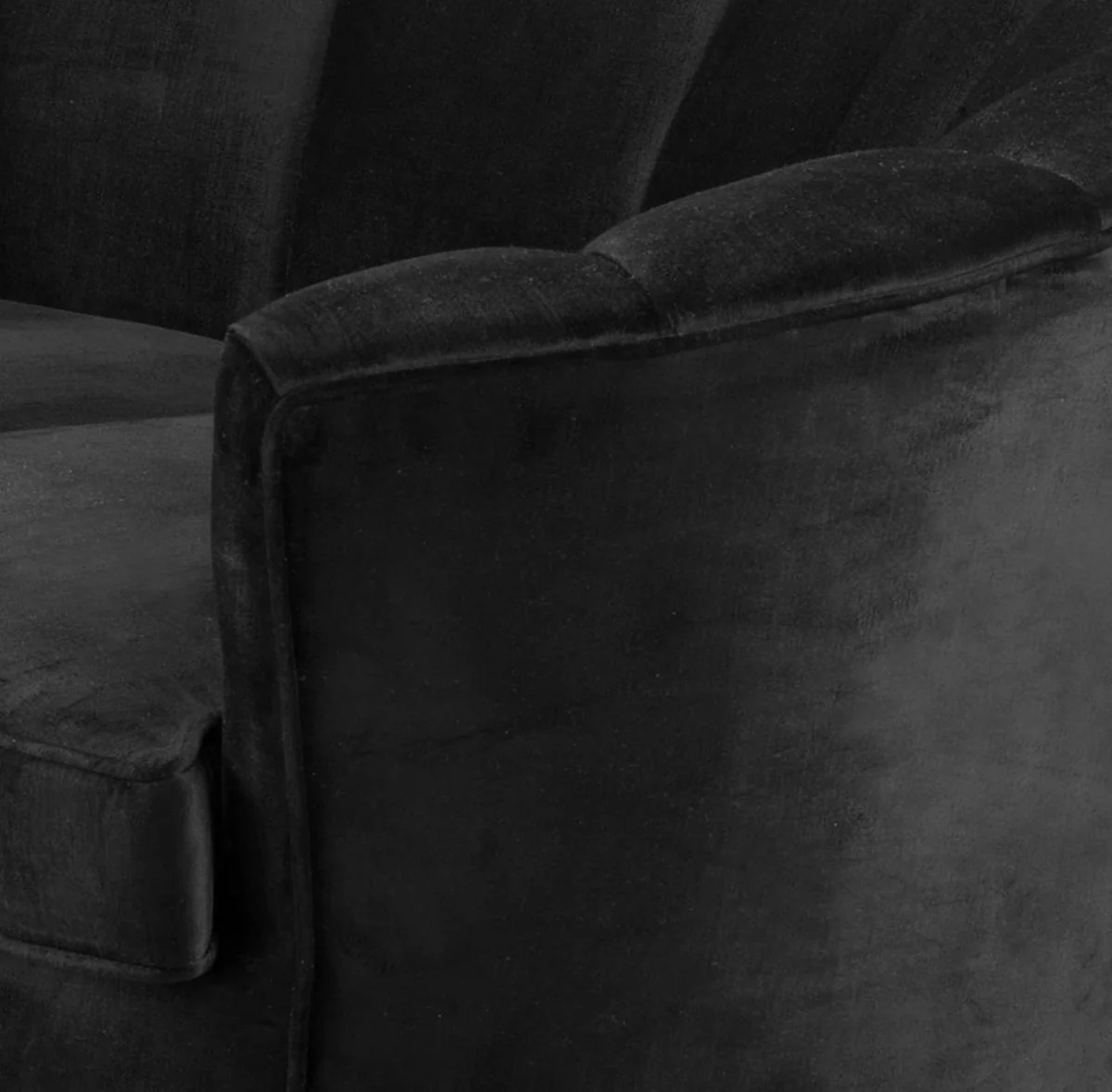 Casa Padrino sof¨¢ de dise?o negro / bronce oscuro 164 x 74 x H. 73 cm - Colecci¨®n de Lujo