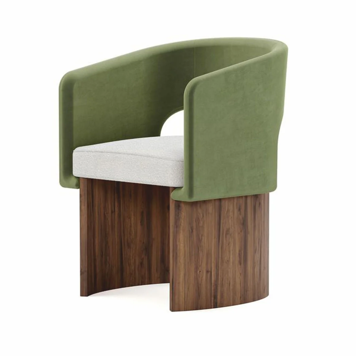 Casa Padrino silla de comedor de lujo con reposabrazos verde / blanco / marr¨®n - Calidad pr¨¦mium