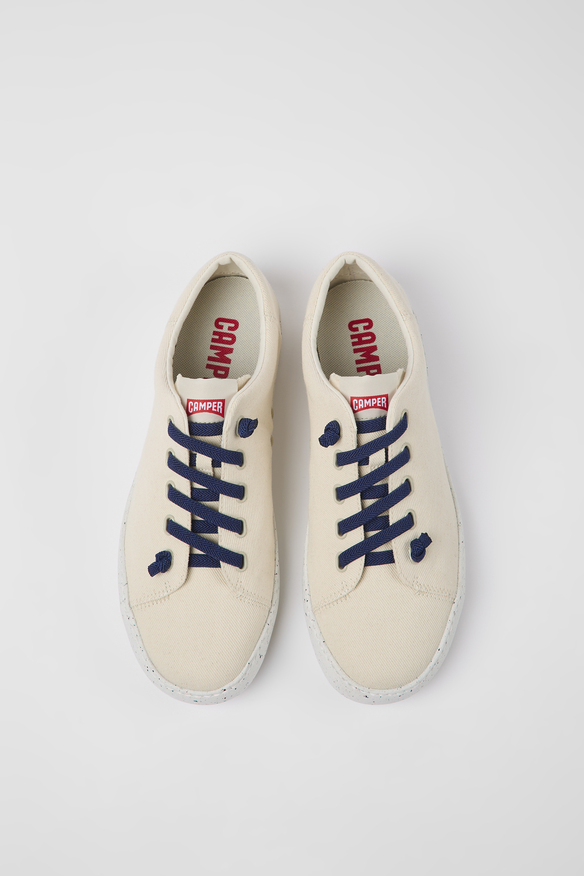 Peu Touring - Beige textile sneakers for men