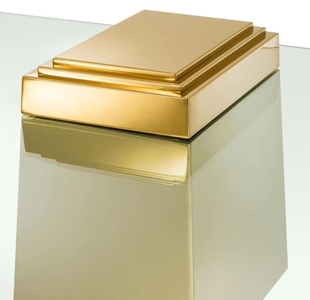 Casa Padrino mesa de centro de lujo oro 105 x 105 x H. 44 cm - Muebles de Salón de Lujo