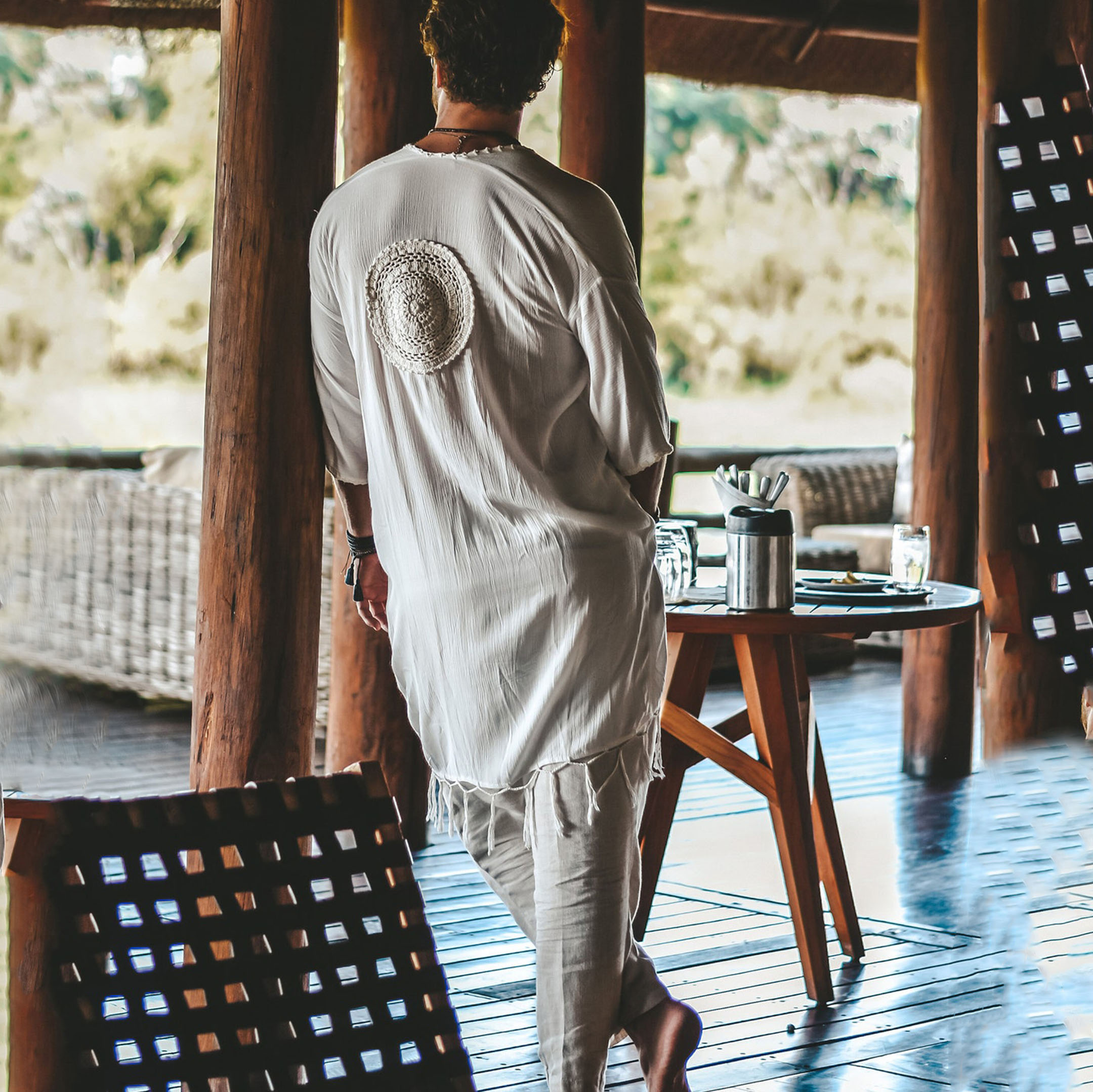 Men's Tulum Linen Holiday Cardigan