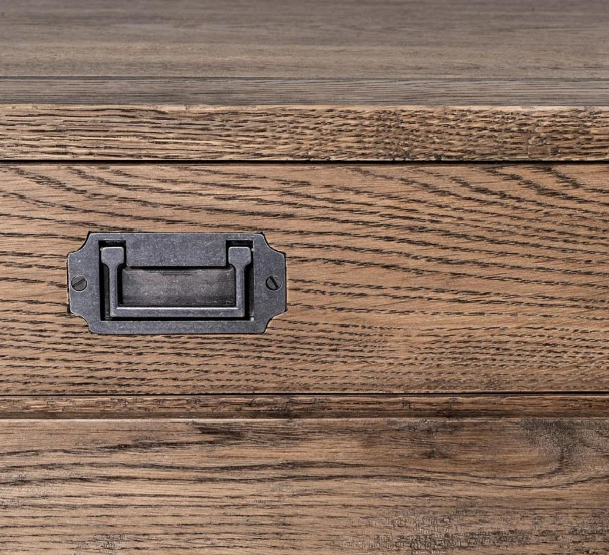 Casa Padrino consola de lujo con 3 cajones en color marr¨®n oscuro 162,5 x 47,5 x H. 76 cm - Mobiliario de sala de estar