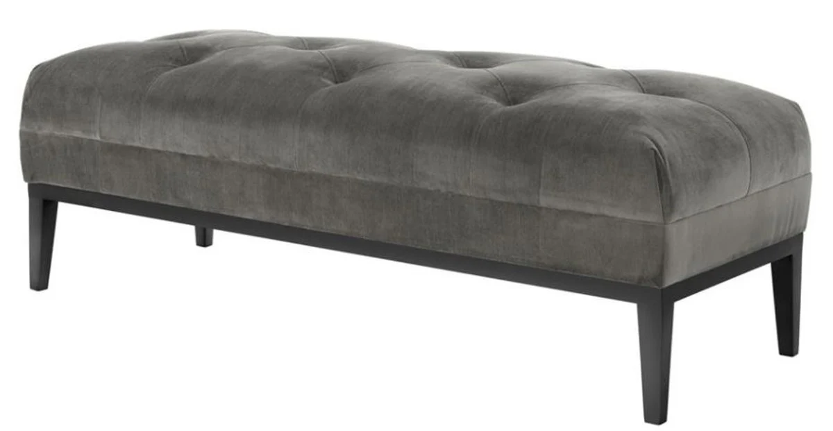 Casa Padrino banco de asiento de diseño gris 130 x 50 x H. 46 cm - colección de lujo