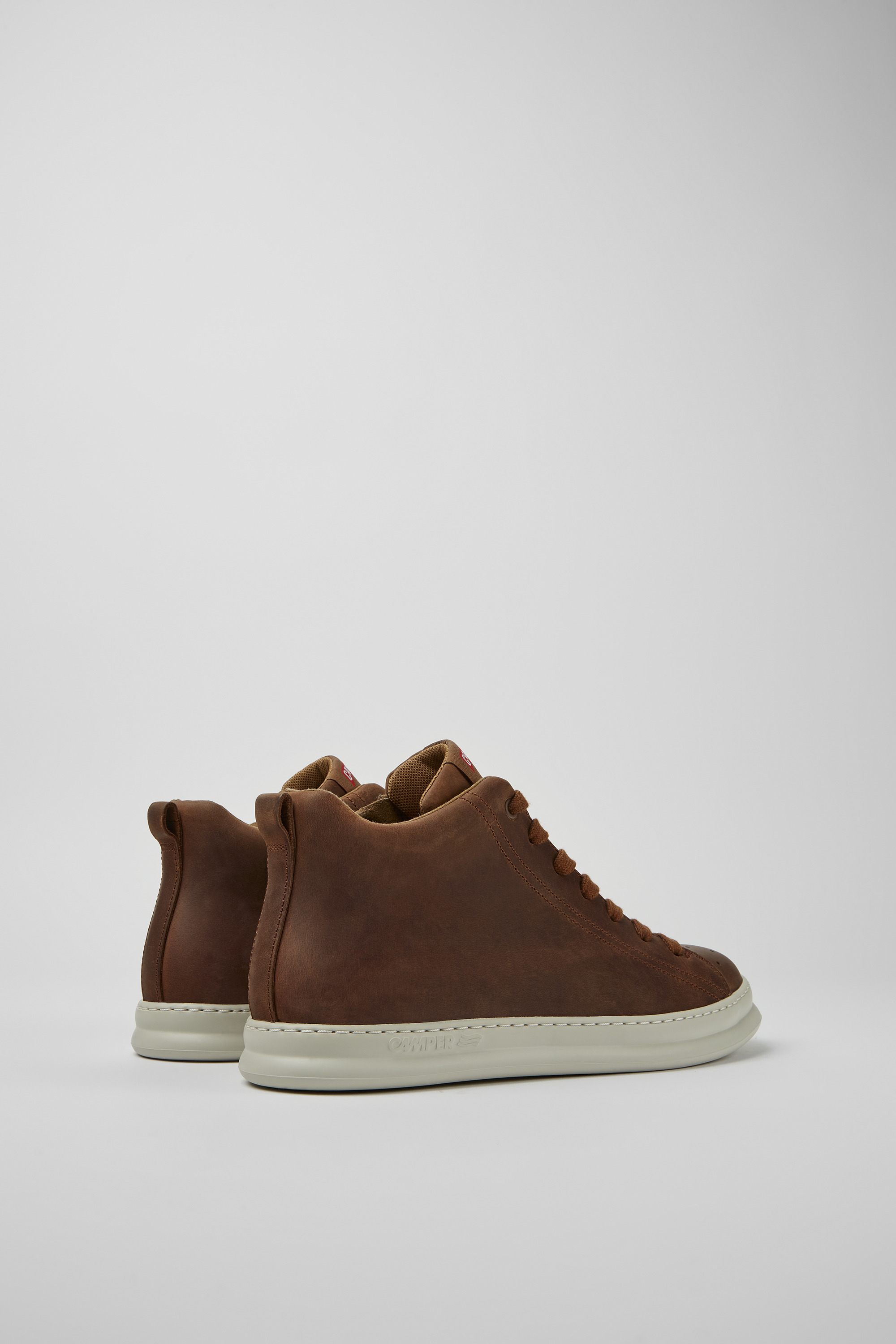 Runner - Brown leather sneakers for men