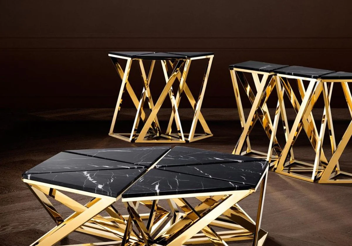 Casa Padrino consola diseñador de 3 set de oro 95 x 41 x 80,5 cm H. - colección de lujo