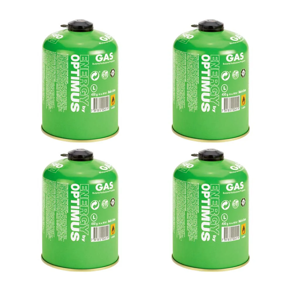 Pack 4 Optimus Gas 450G Butane/Propane con válvula - Cartucho de gas