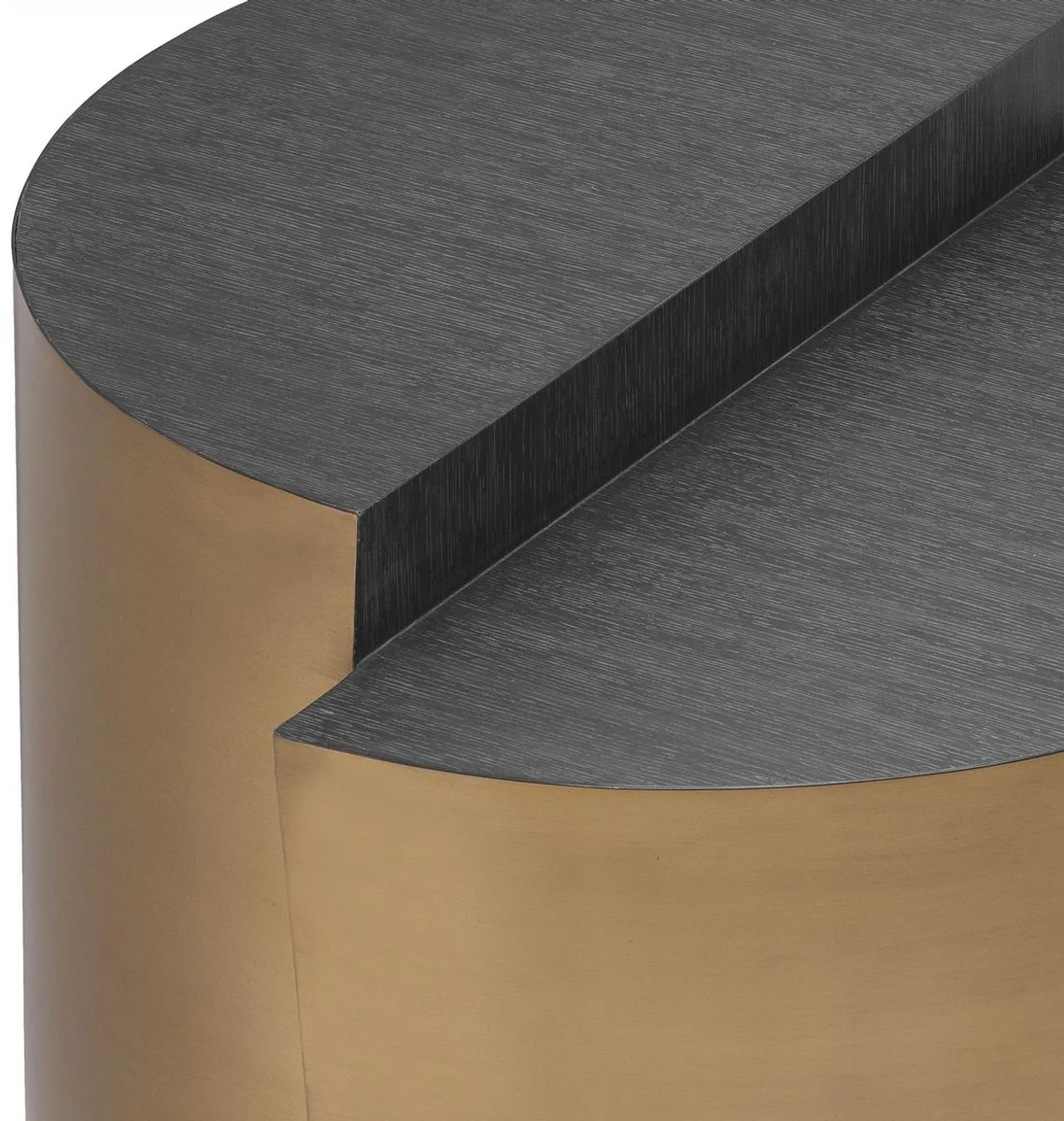 Casa Padrino mesa auxiliar de dise?o gris antracita / lat¨®n ? 60 x A. 42.5 cm - Muebles de sal¨®n de dise?o - Calidad de Lujo