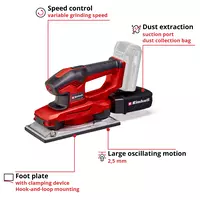 Cordless Orbital Sander TE-OS 18/230 Li Solo