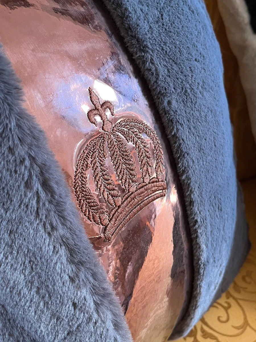 Harald Gl??ckler almohada decorativa de lujo Pomp??s de Casa Padrino gris / cobre - Almohadas Gl??ckler - Almohadas decorativos de dise?o - Harald Gl??ckler accesorios decorativos de dise?o