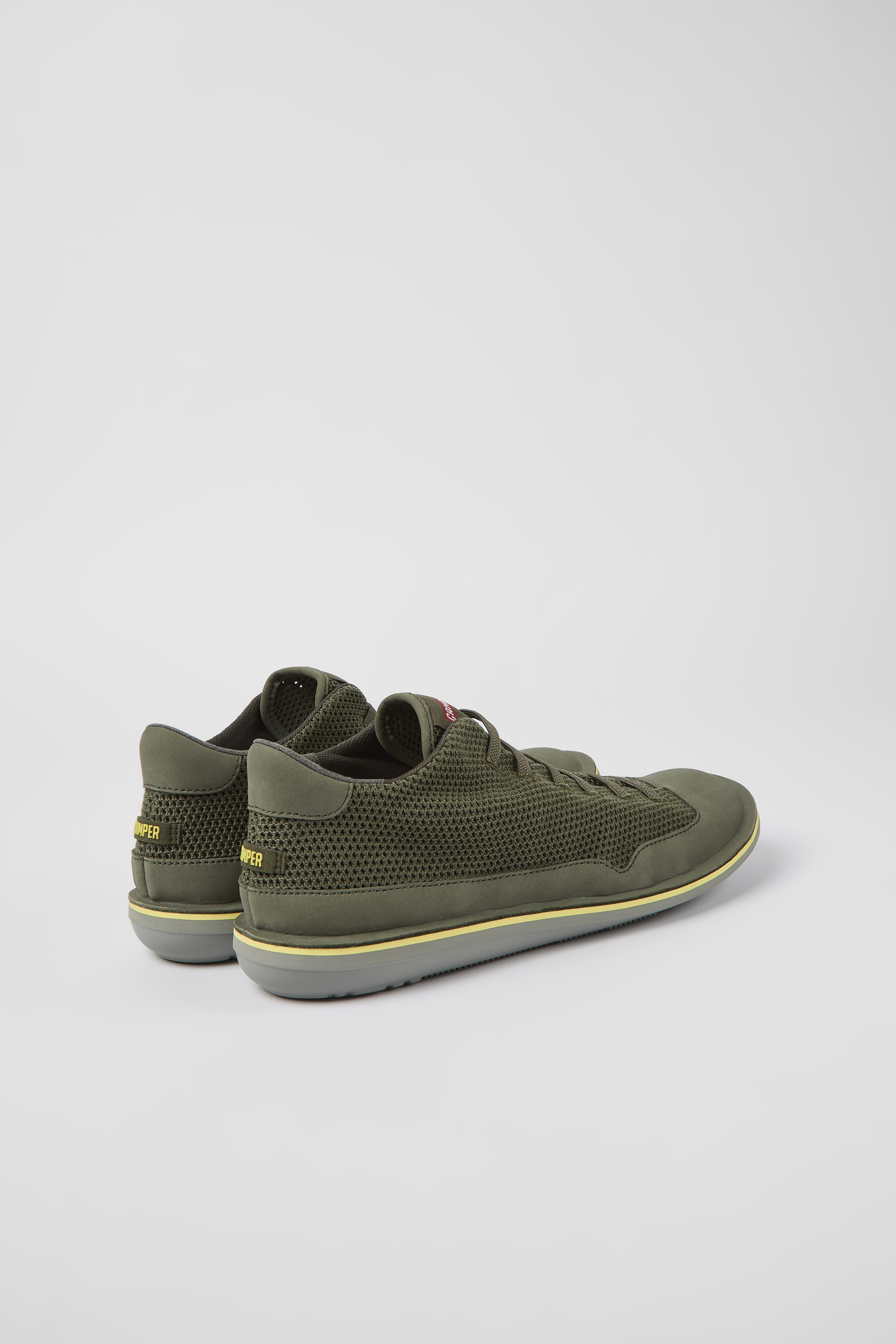 Beetle - Green textile and nubuck shoes for men