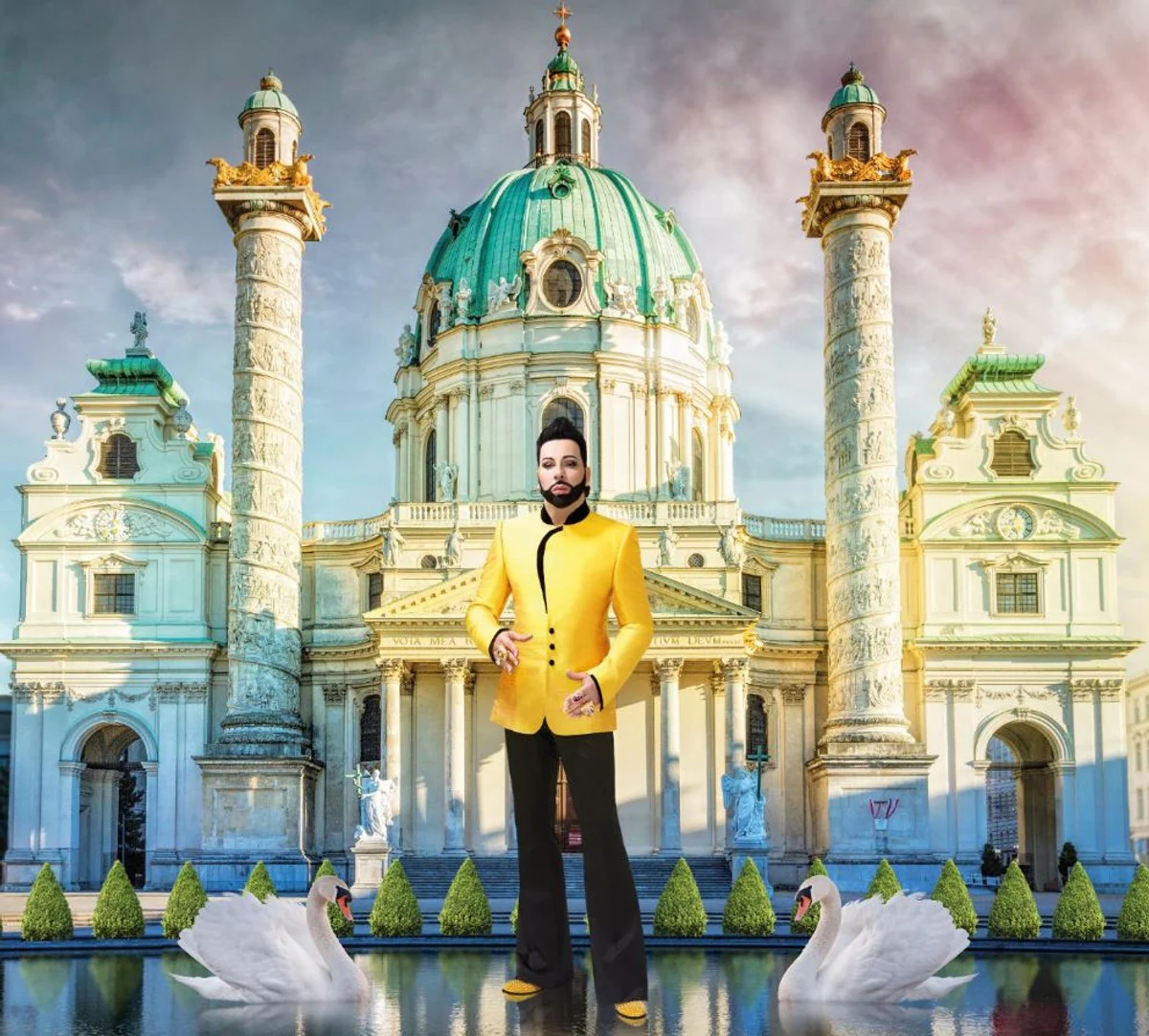 Harald Gl??ckler Designer Baroque Non-Woven Wallpaper 58511 - Peacock - Gold / Multicolor