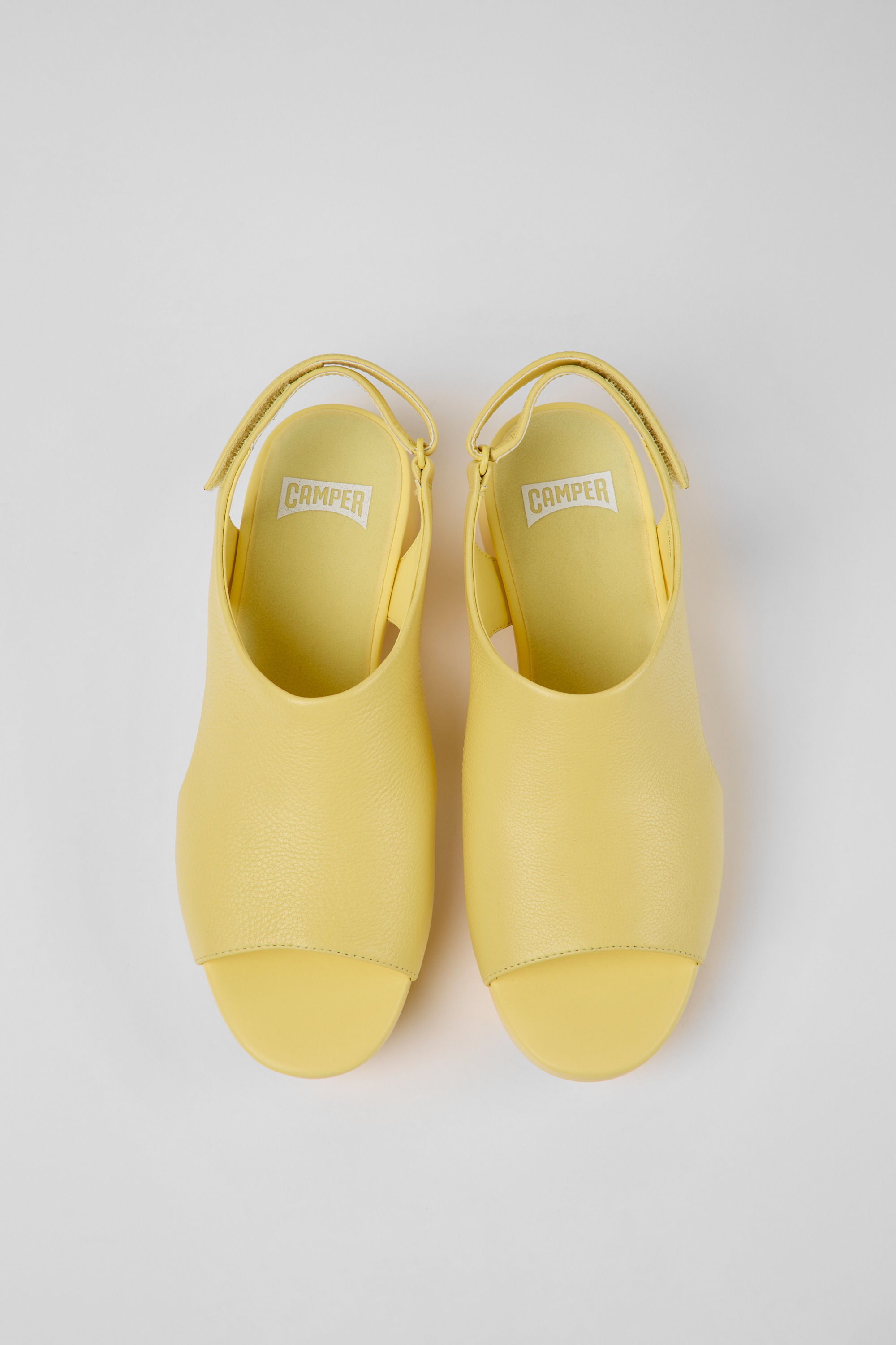 Balloon - Yellow leather sandals for women