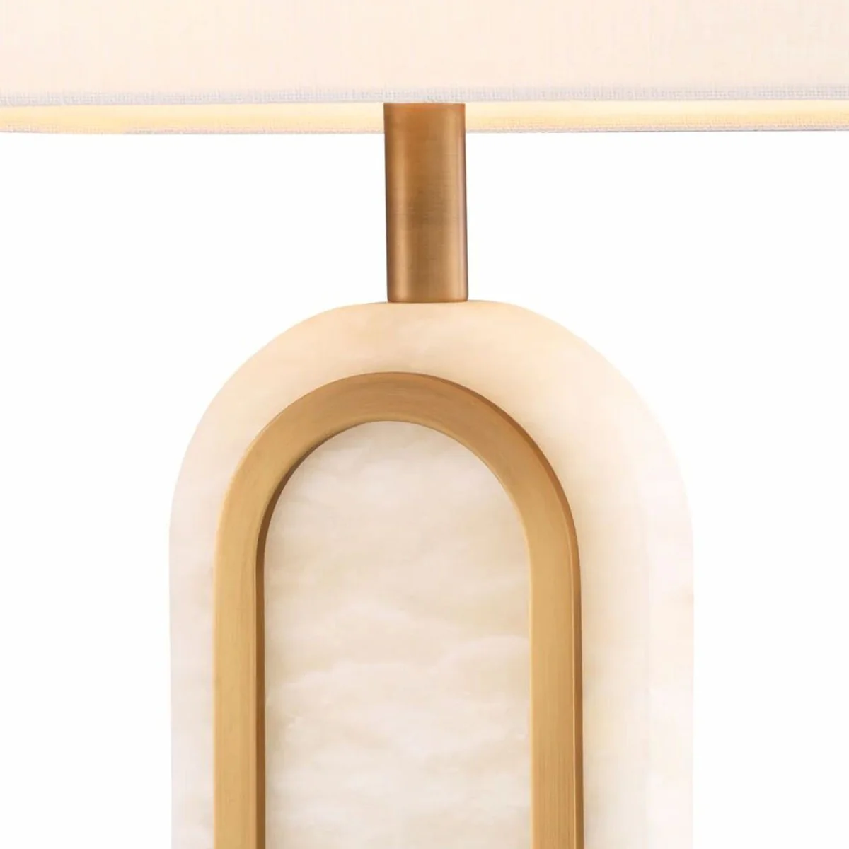 Casa Padrino l¨¢mpara de mesa de lujo lat¨®n antiguo / alabastro / blanco A. 67 cm - L¨¢mparas de lujo