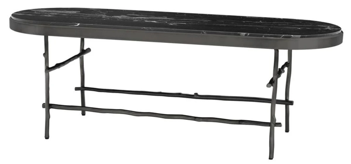 Casa Padrino mesa de centro de lujo bronce / negro 130 x 45 x H. 45,5 cm - Muebles de Lujo