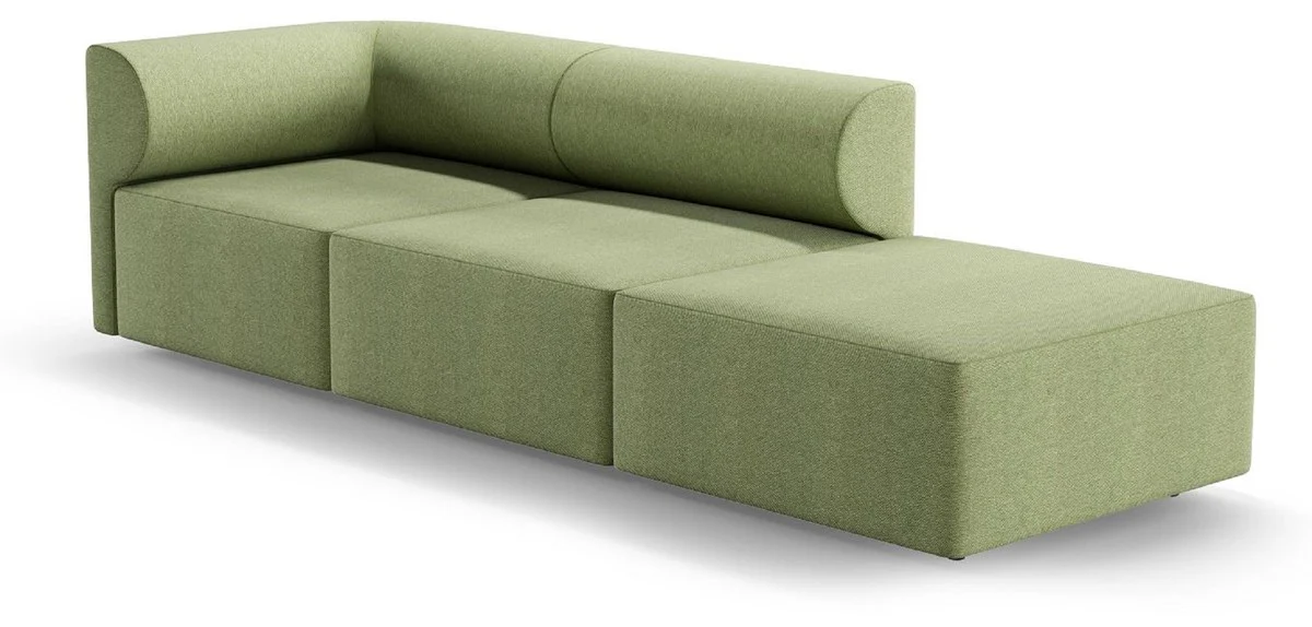 Casa Padrino Sof¨¢ de Lujo Lado Izquierdo Verde 270 cm - Sof¨¢ de Sal¨®n Modular - Muebles de Sal¨®n de Lujo
