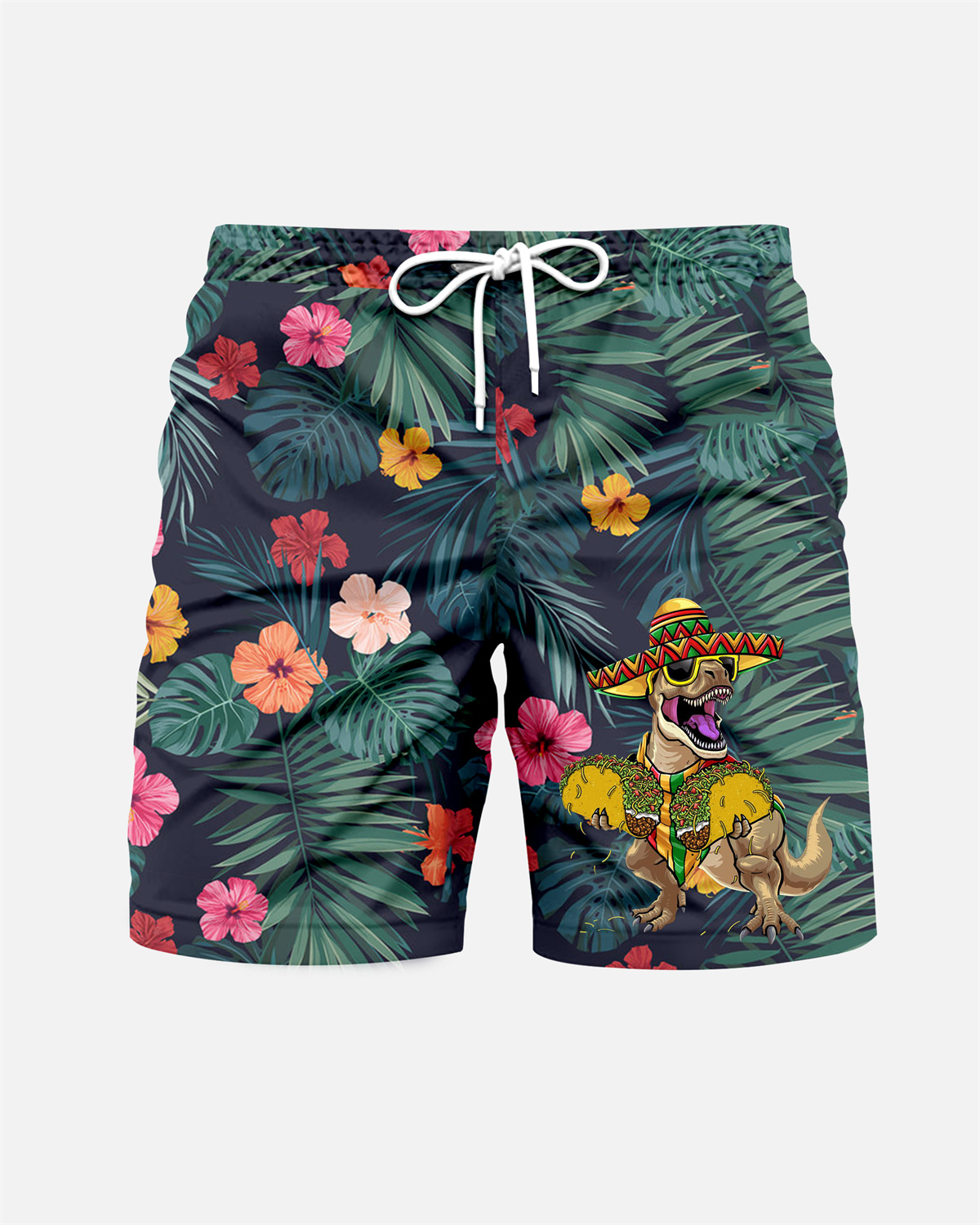 Suitmens Men's Tiki Party Hawaiian Vacation Print Three-Piece Set 029