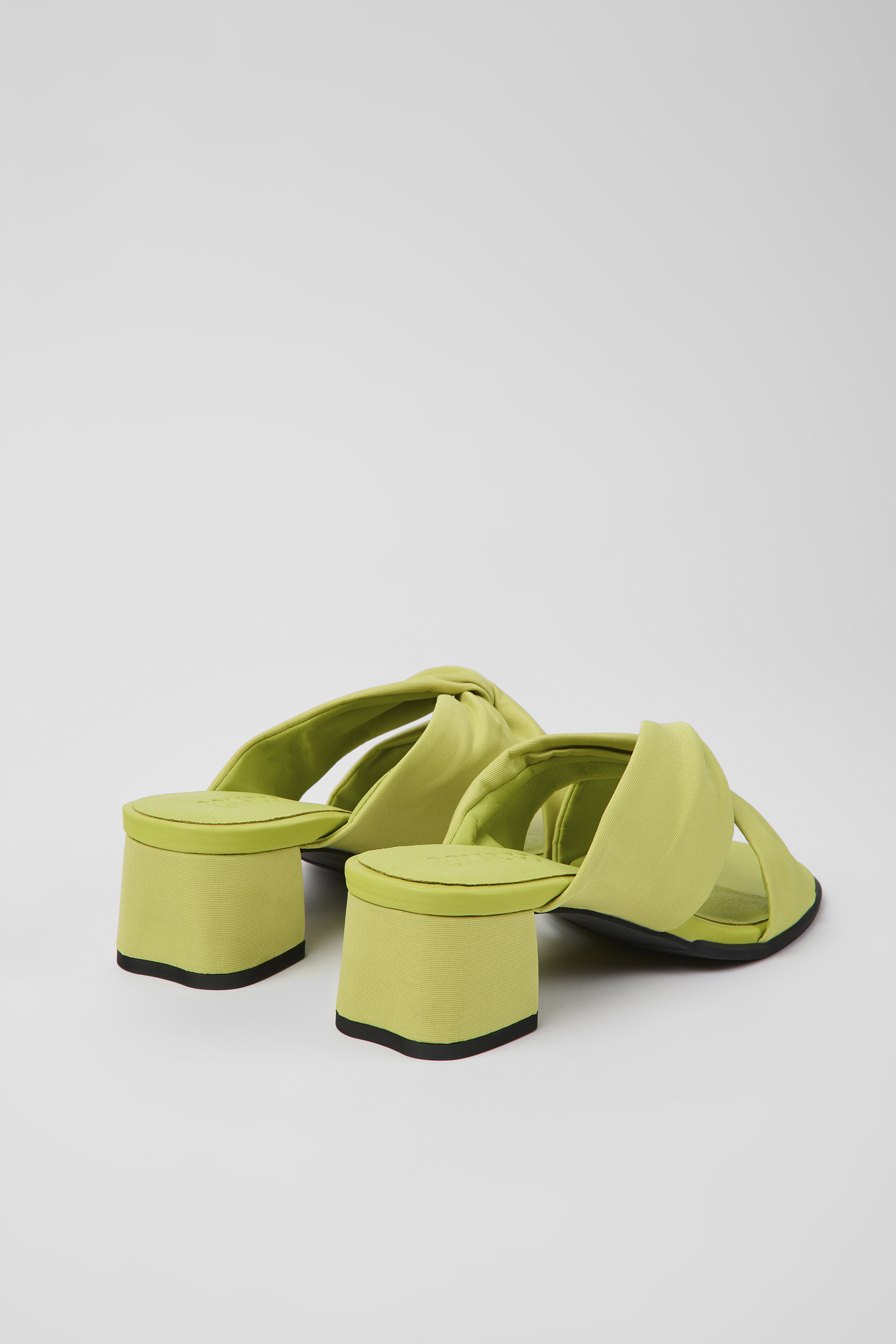 Katie - Green textile sandals for women