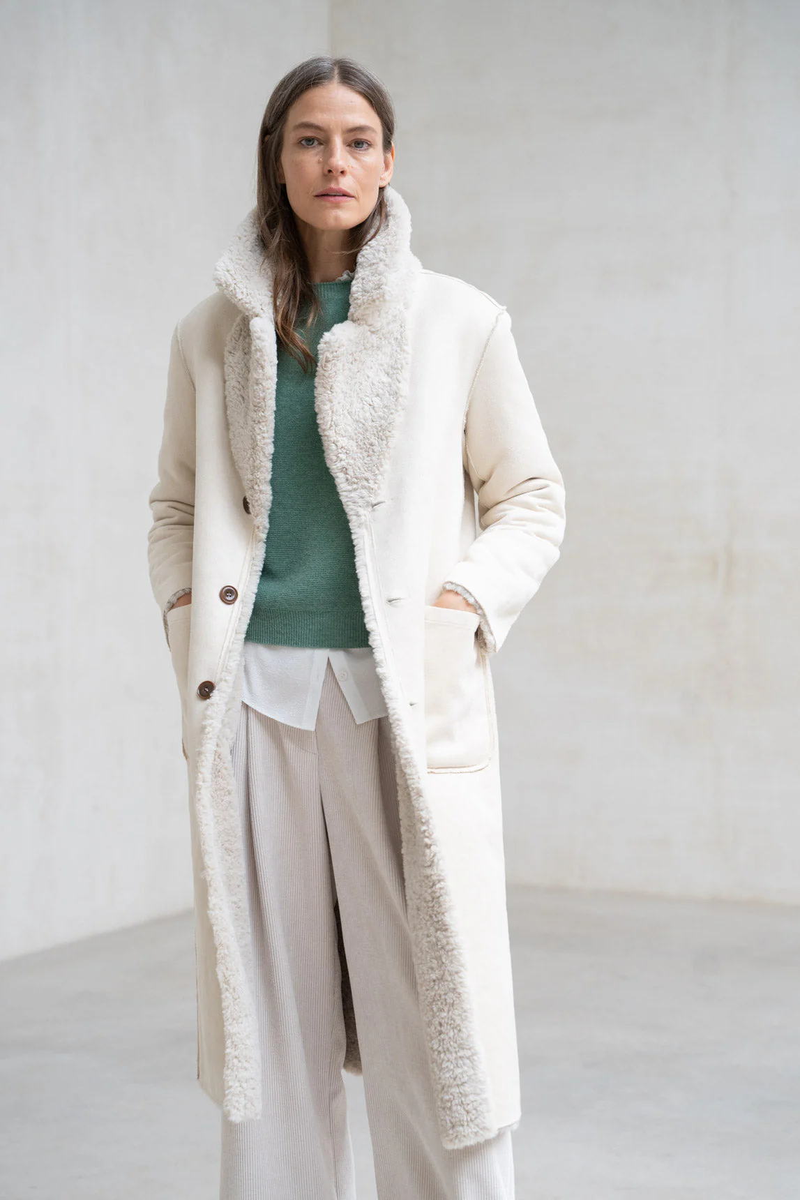 Rivera-spain Abrigo Lecce reversible crudo