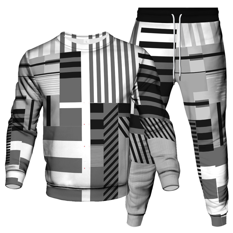 Men's Casual Personality Print Suit 013