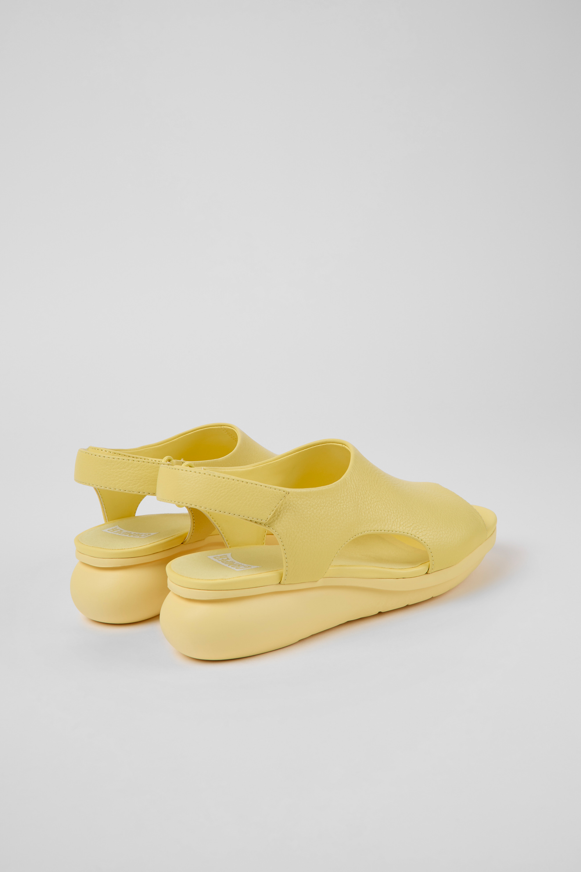 Balloon - Yellow leather sandals for women