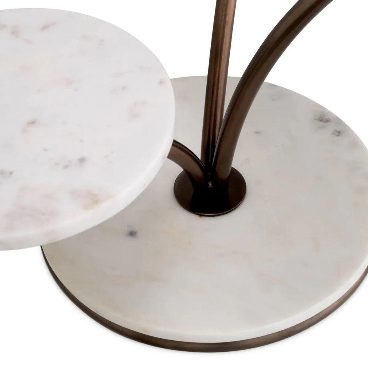 Casa Padrino soporte para tartas y galletas de lujo blanco / bronce 50 x 50 x A. 40 cm