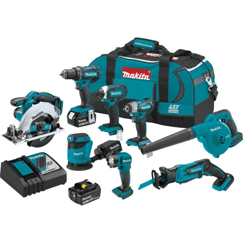 Makita 18V LXT Lithium-Ion Cordless 8-Piece Combo Kit (3.0Ah)