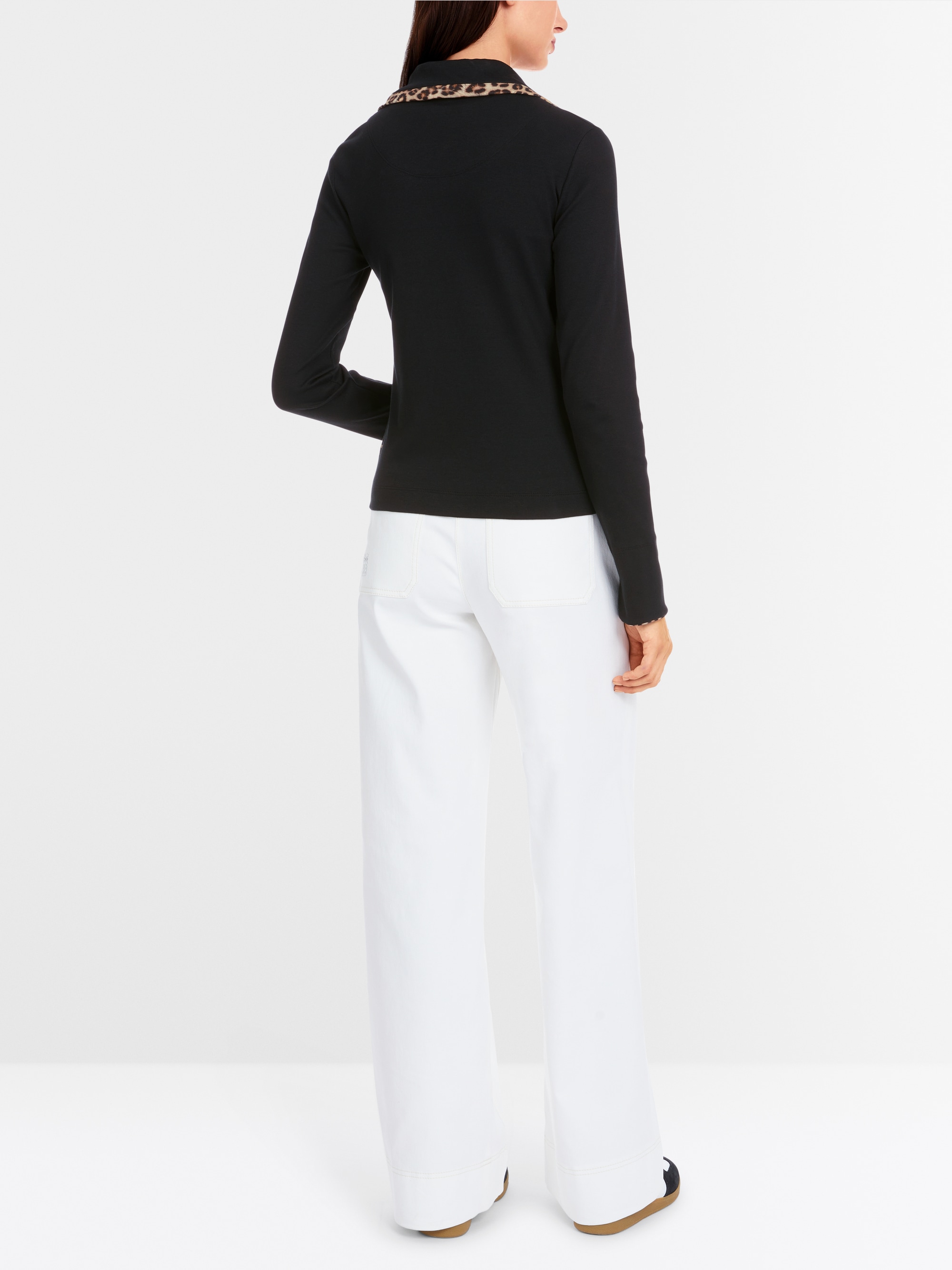 Marc-Cain Zip jacket in cotton rib