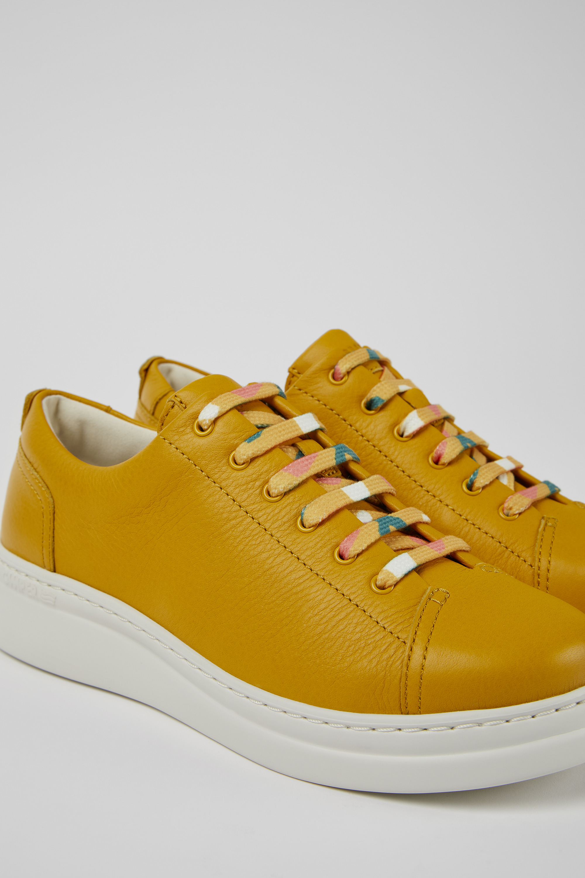 Runner Up - Yellow leather sneakers for women